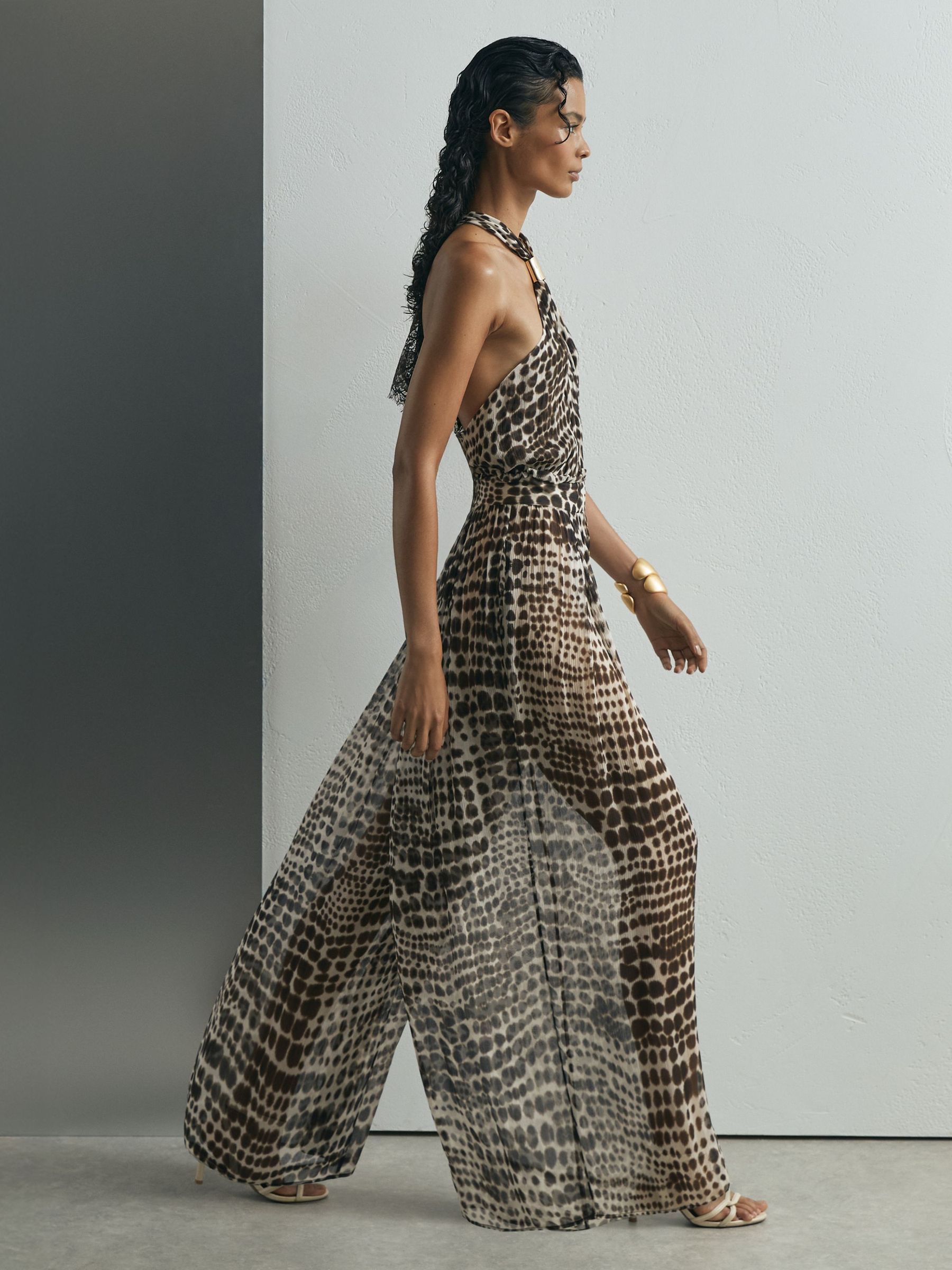 Atelier Animal-Print Wide-Leg Jumpsuit in Animal Print - Image 4 of 7