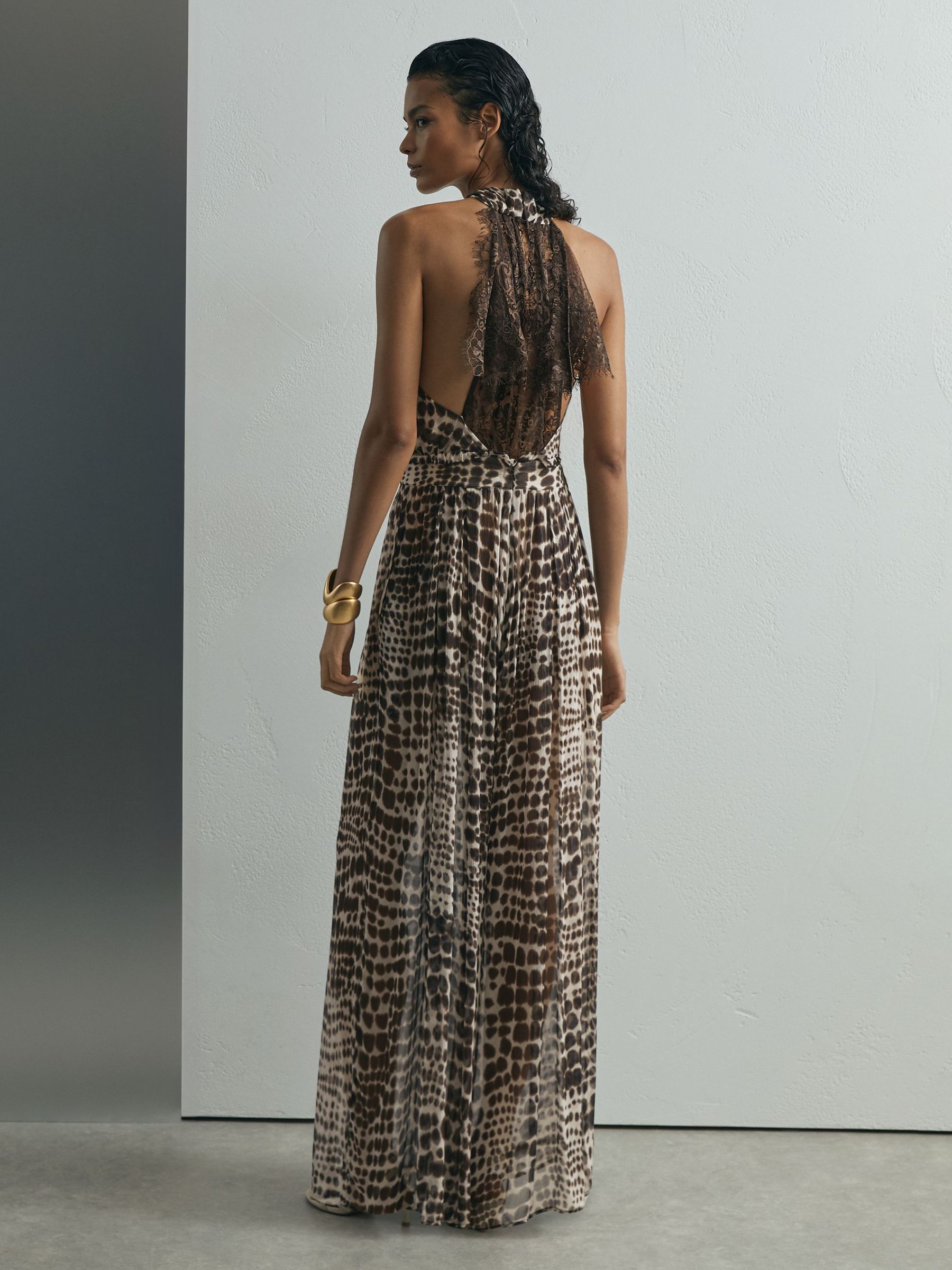 Atelier Animal-Print Wide-Leg Jumpsuit in Cholocate - image 4