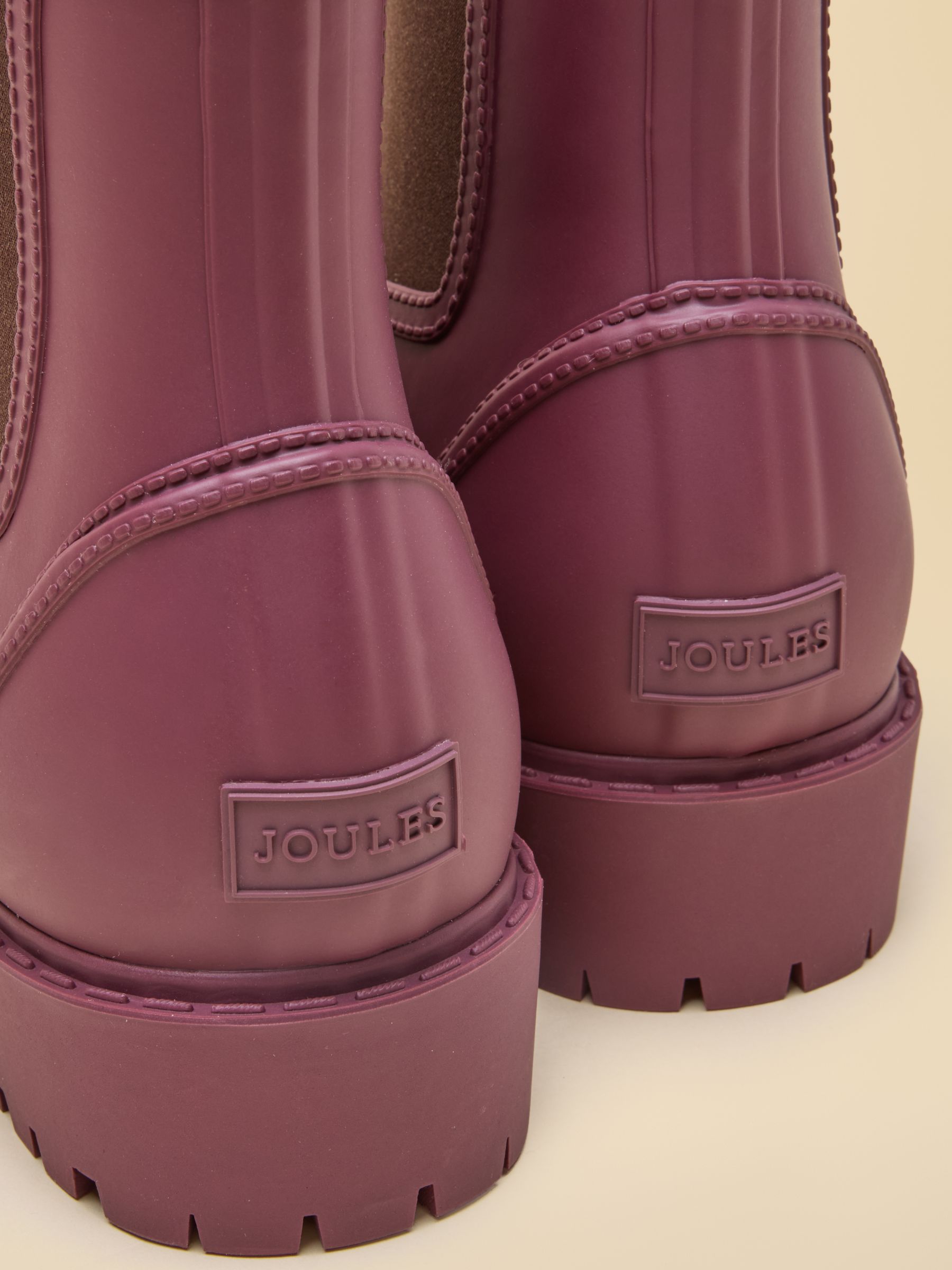 Oakfield Cherry & Chocolate Neoprene Lined Ankle Wellies - Image 5 of 6