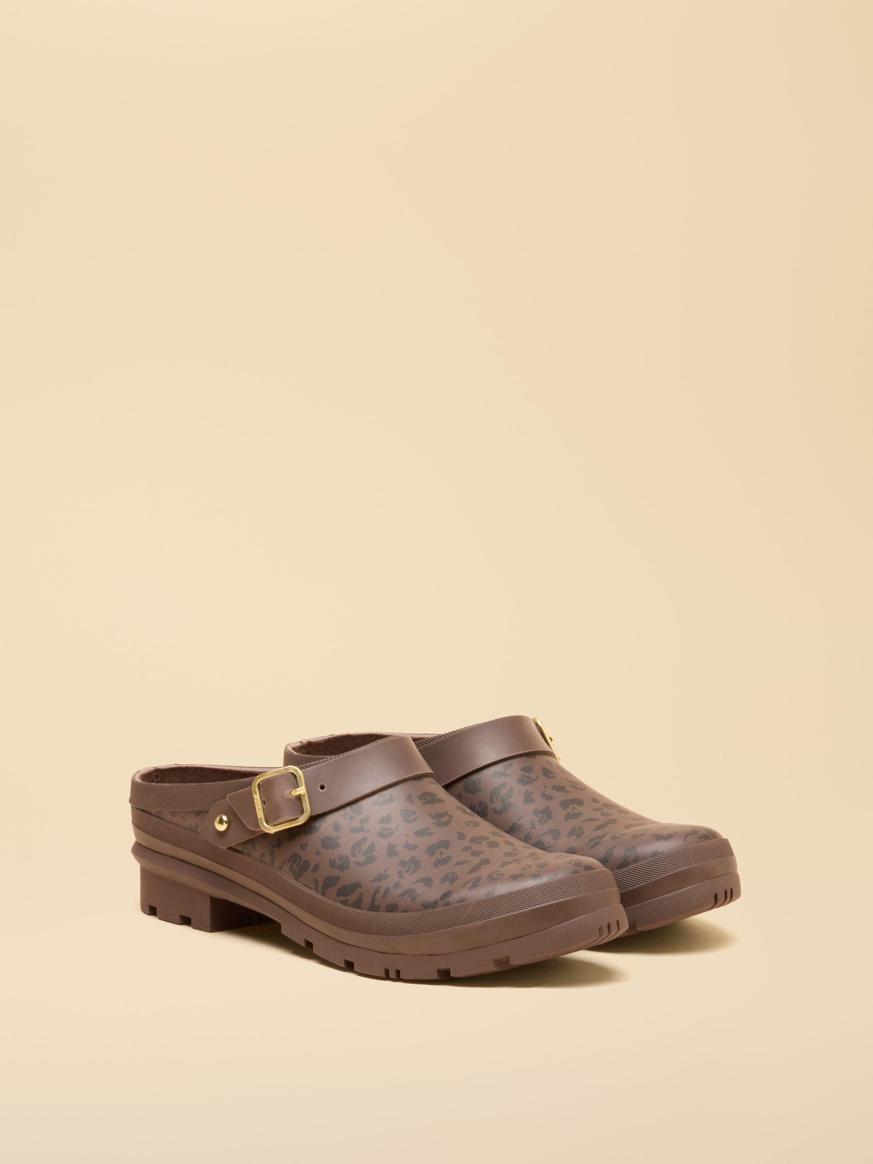 Elbridge Brown Leopard Welly Clogs - Image 1 of 6