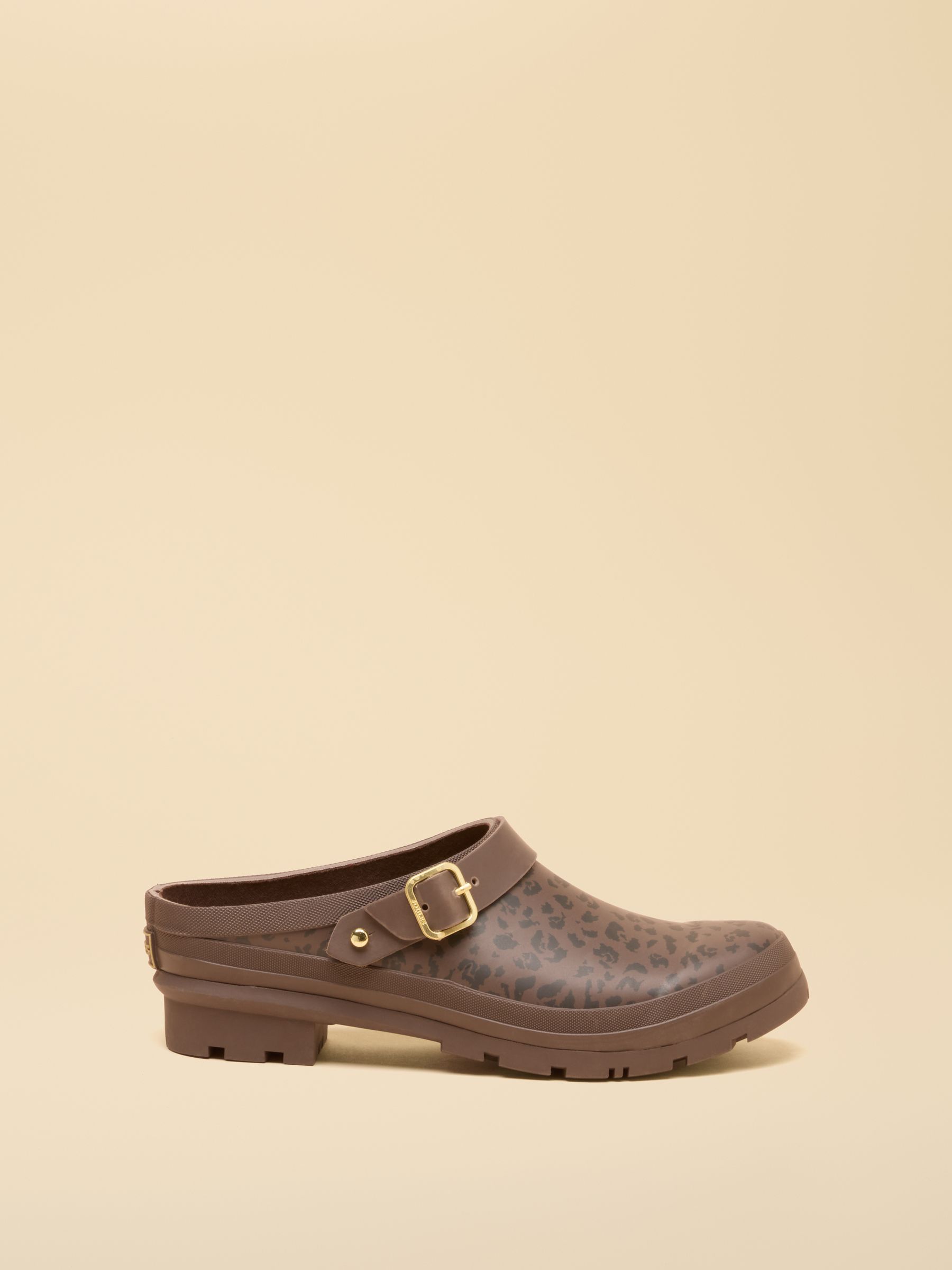 Elbridge Brown Leopard Welly Clogs - Image 3 of 6