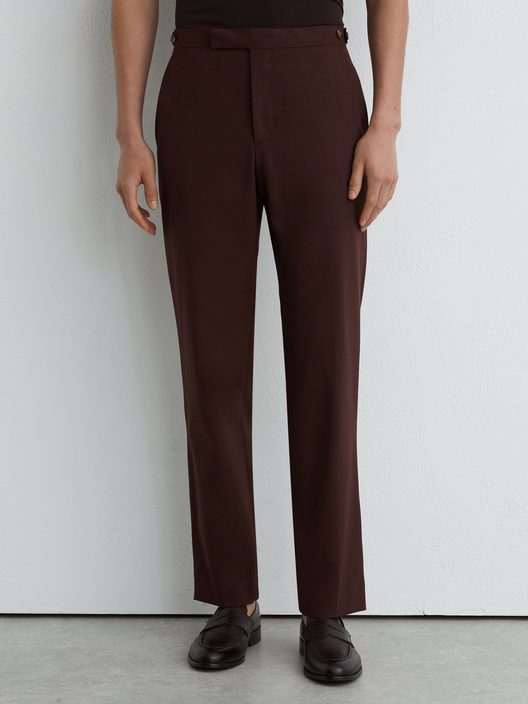 Suit Trousers in Chocolate Brown - Image 4 of 7