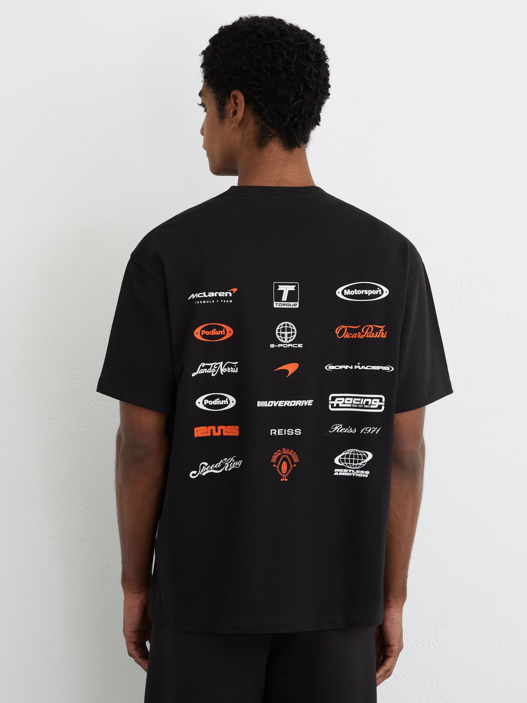 McLaren Racing Relaxed Logo T-Shirt Unisex-Fit in Black - Image 1 of 8