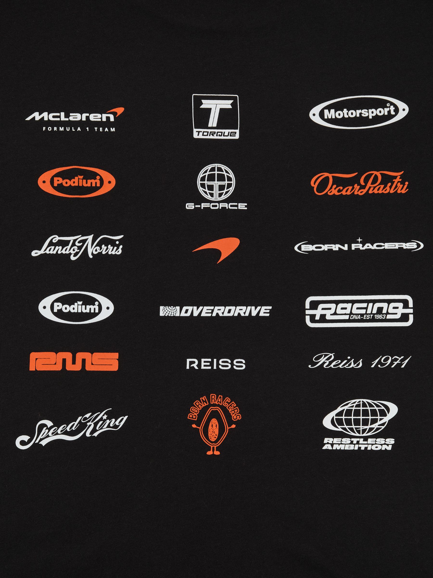 McLaren Racing Relaxed Logo T-Shirt Unisex-Fit in Black - Image 7 of 8