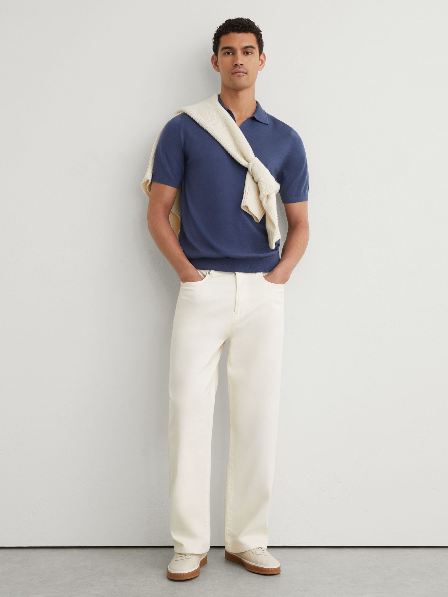 Polo Shirt in Surf Blue - image 2