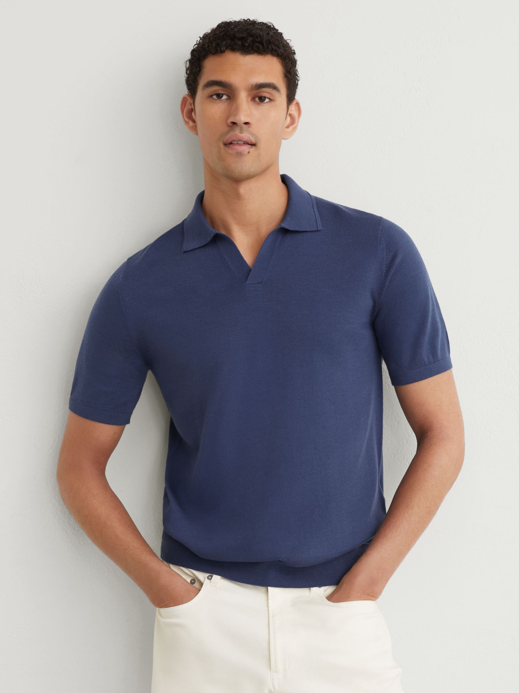 Polo Shirt in Surf Blue - image 3