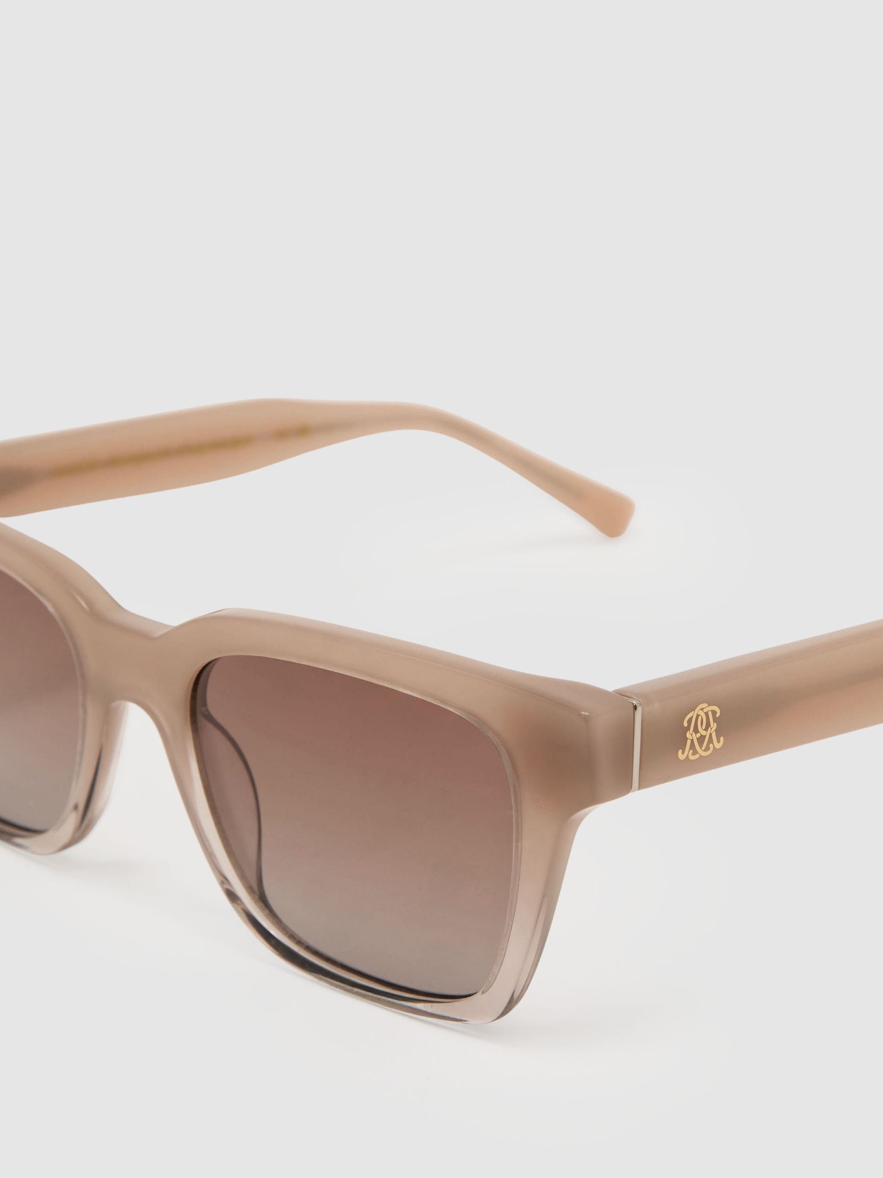 MessyWeekend Rectangle-Frame Sunglasses in Taupe - Image 5 of 6