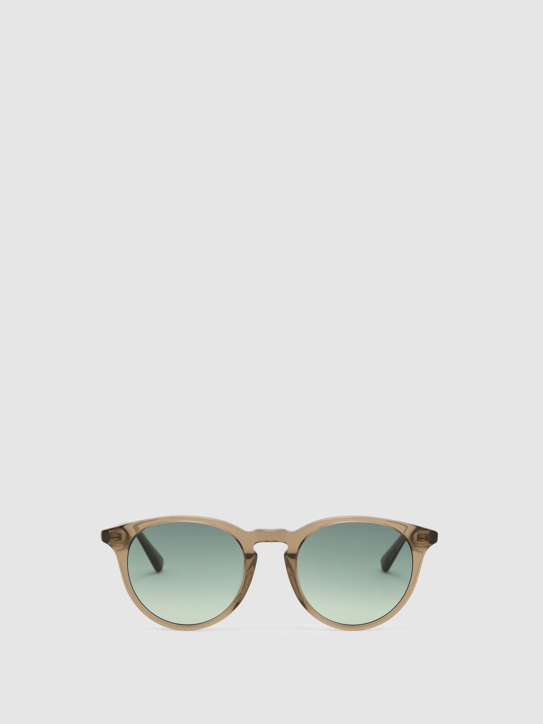 MessyWeekend Round-Frame Sunglasses in Green - Image 2 of 5