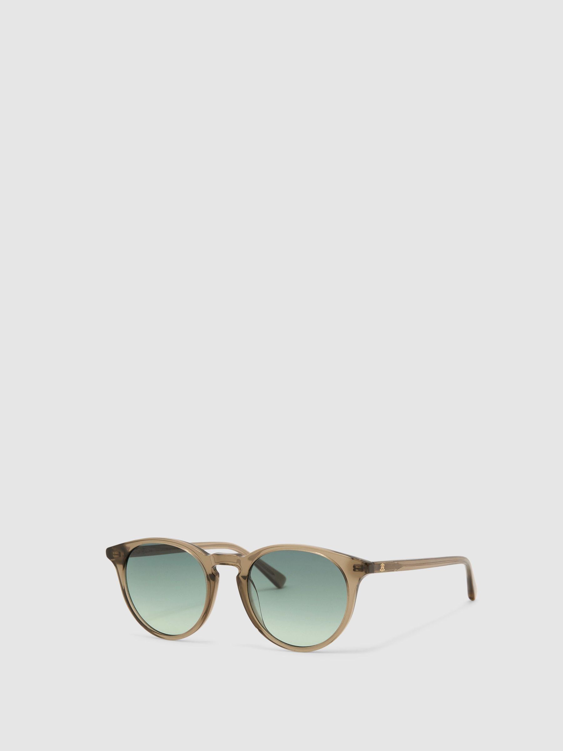 MessyWeekend Round-Frame Sunglasses in Green - Image 3 of 5