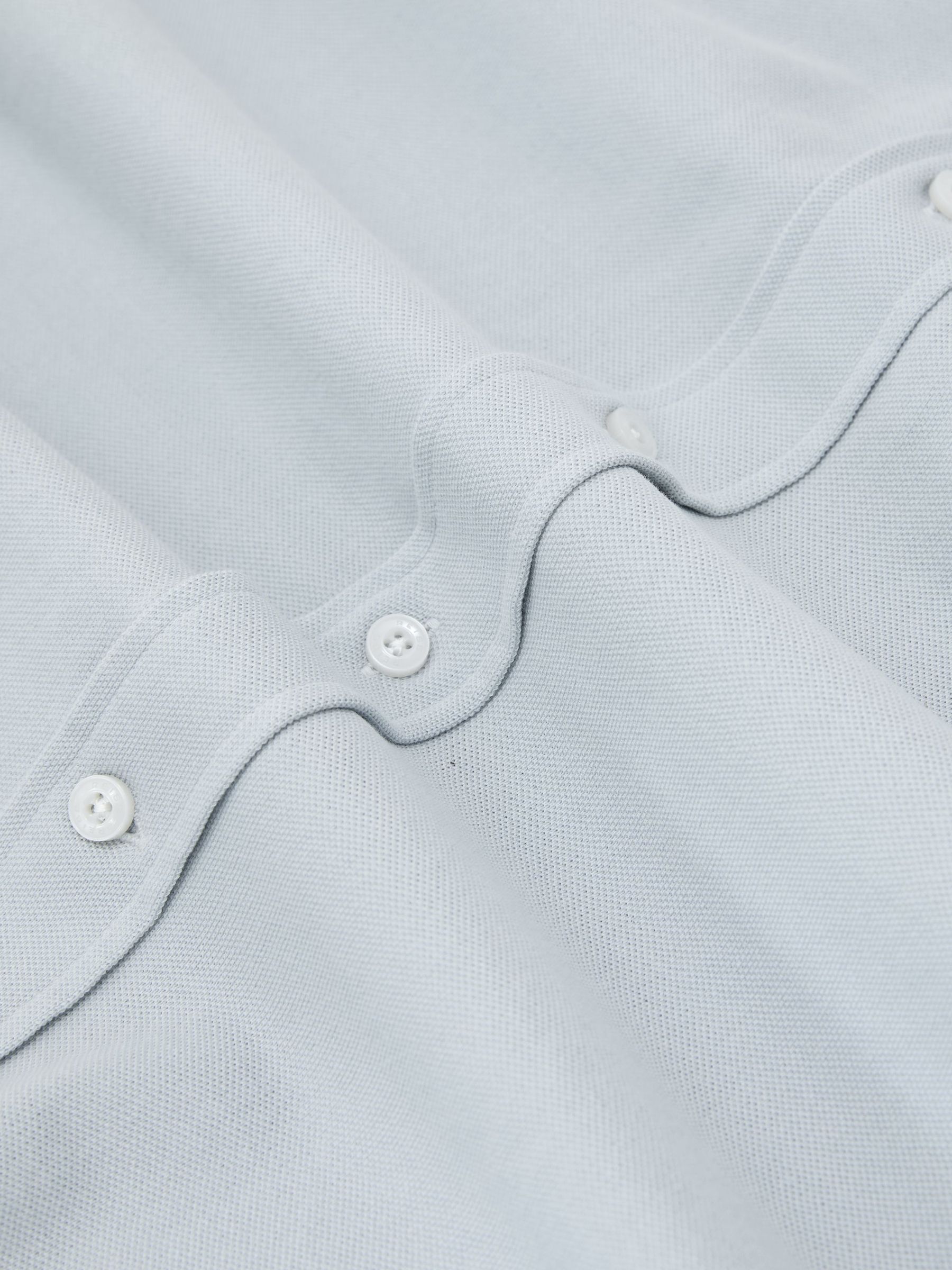 Cotton-Piqué Garment-Dyed Shirt Regular-Fit in Soft Blue - Image 4 of 6