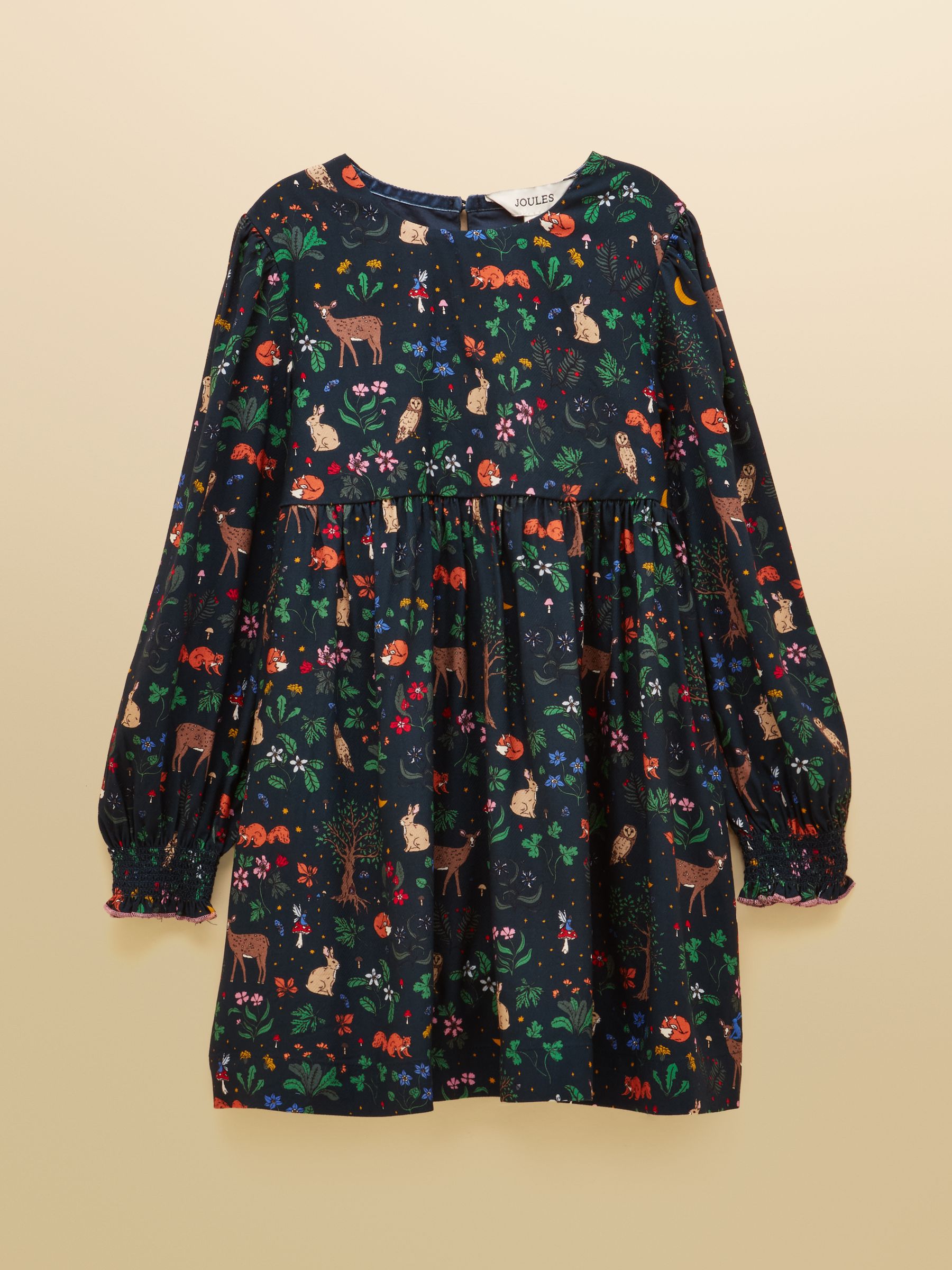 Girls' Darla Navy Woodland Long Sleeve Dress - Image 1 of 4 Girls' Darla Navy Woodland Long Sleeve Dress - Image 1 of 4