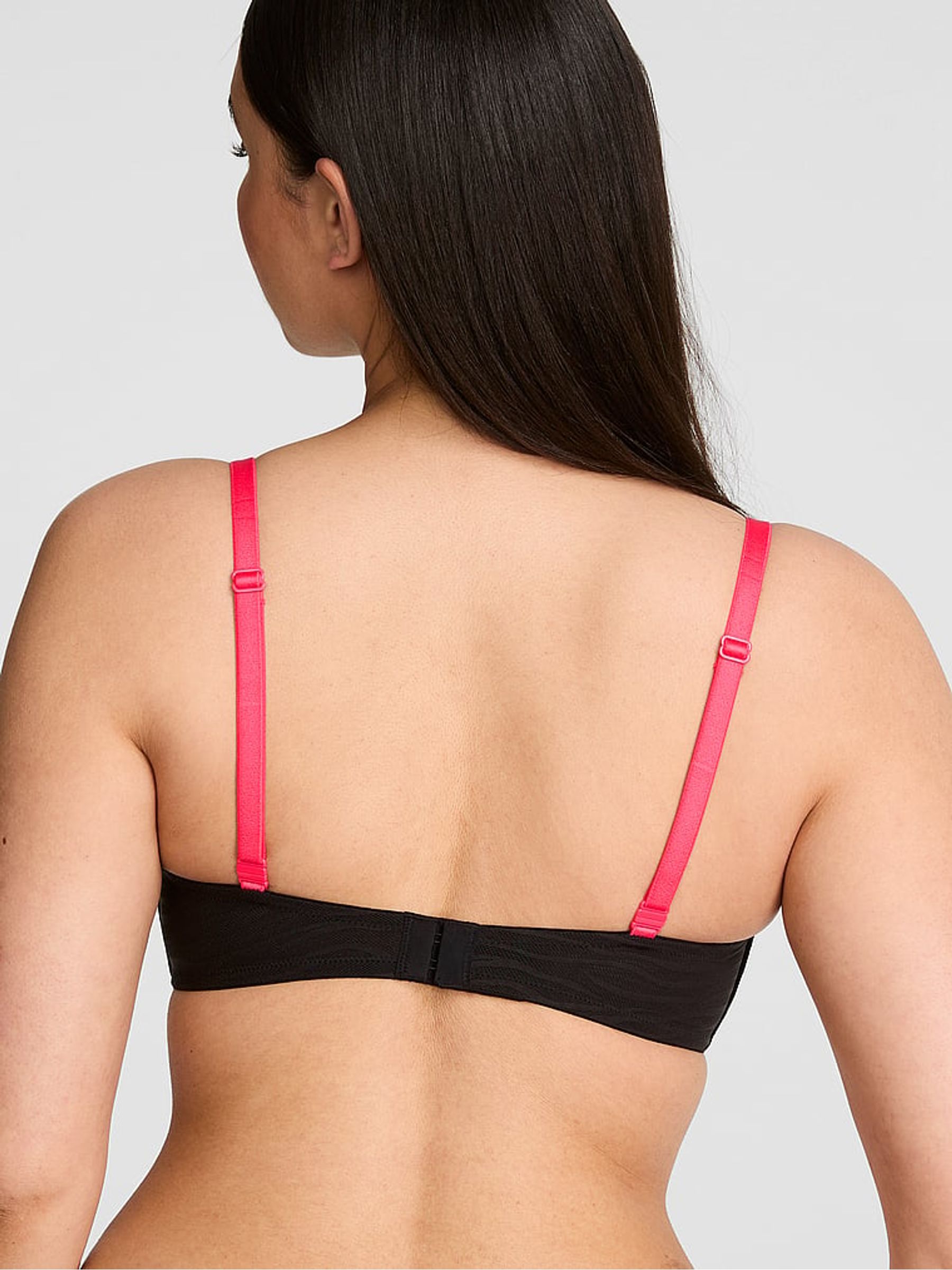 Black Non Wired Lightly Lined Zebra Lace Bra - Image 2 of 2