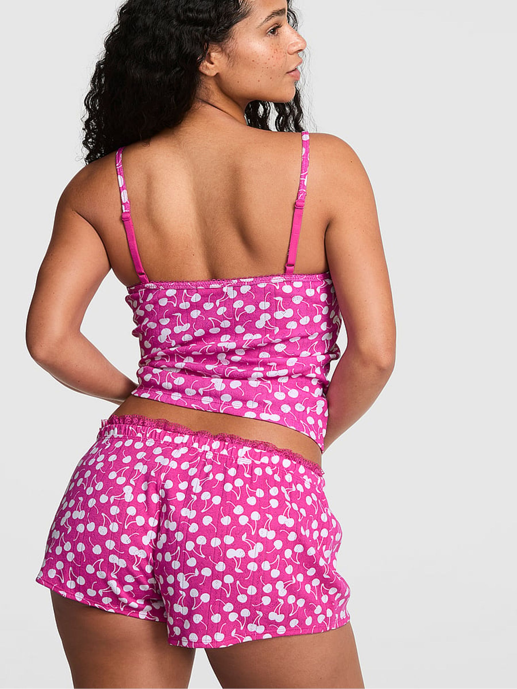 Pink Fire Pointelle Micro Pyjama Bottoms - Image 2 of 2