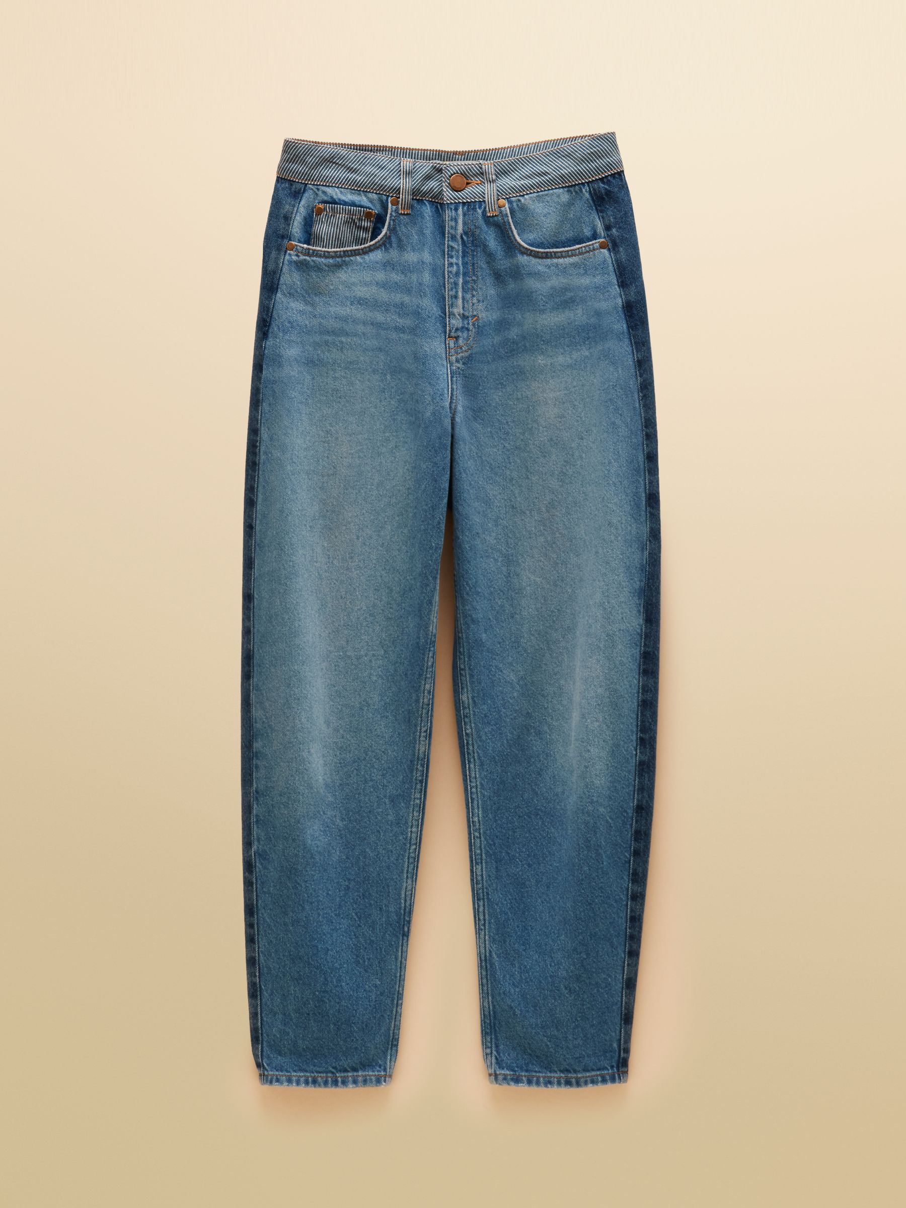 Mid Wash Hotch Potch Relaxed Fit High Waisted Jean - Image 1 of 1