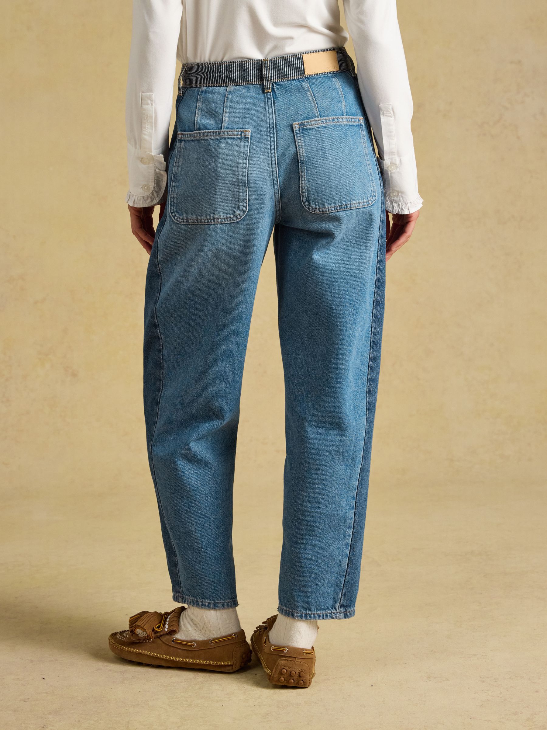 Mid Wash Hotch Potch Relaxed Fit High Waisted Jean - Image 2 of 8