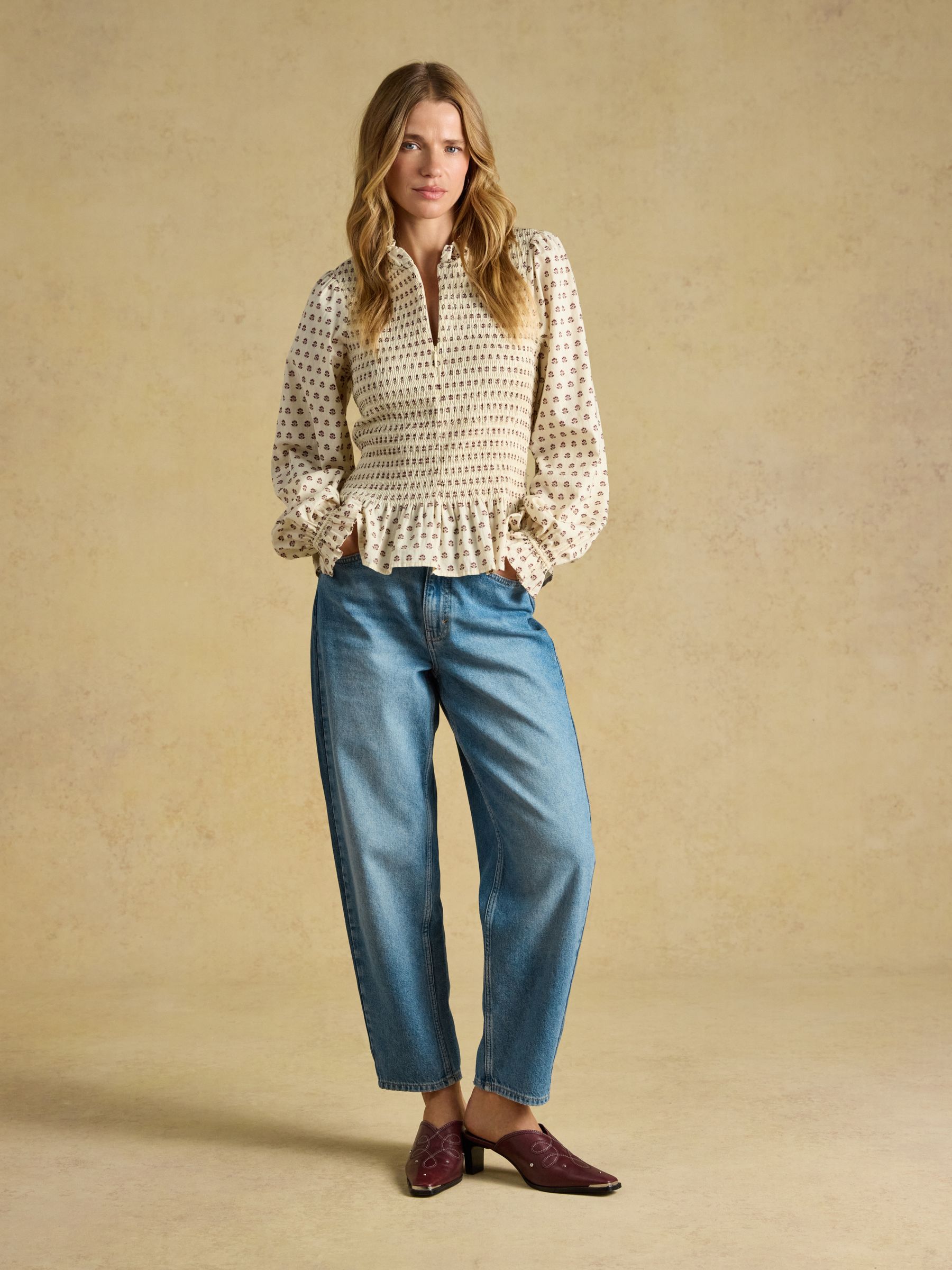 Mid Wash Hotch Potch Relaxed Fit High Waisted Jean - Image 6 of 8