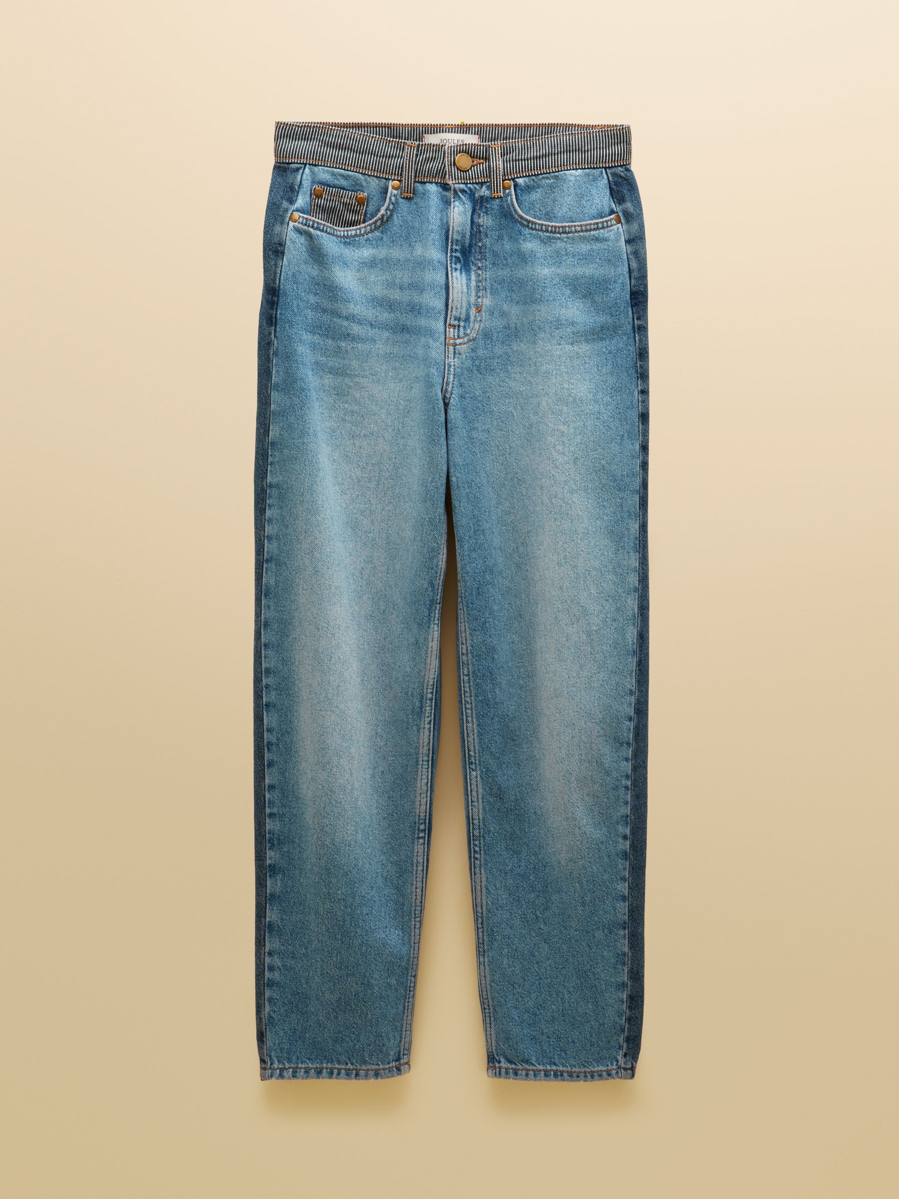 Mid Wash Hotch Potch Relaxed Fit High Waisted Jean - Image 8 of 8