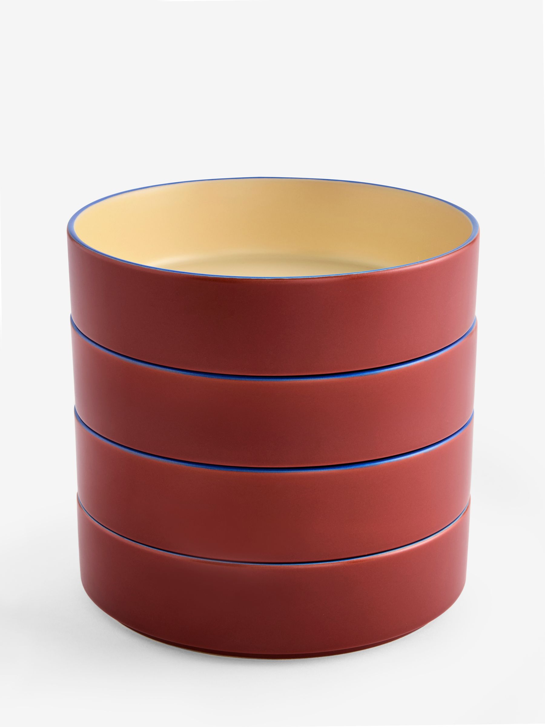 Set of 4 Allesio Pasta Bowls in Brown - Image 4 of 4