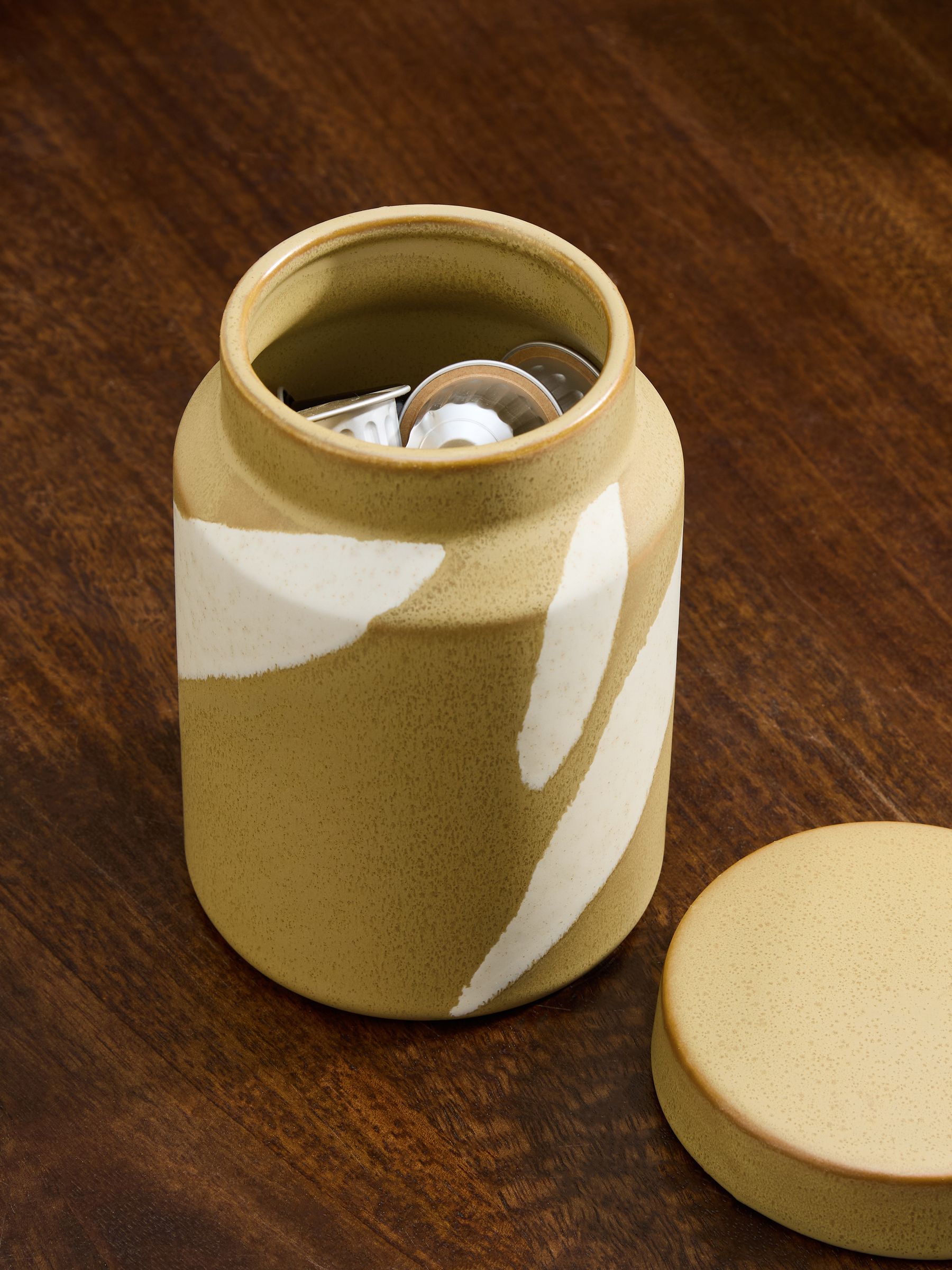 Enzo Mustard Storage Jar in Yellow - Image 2 of 4