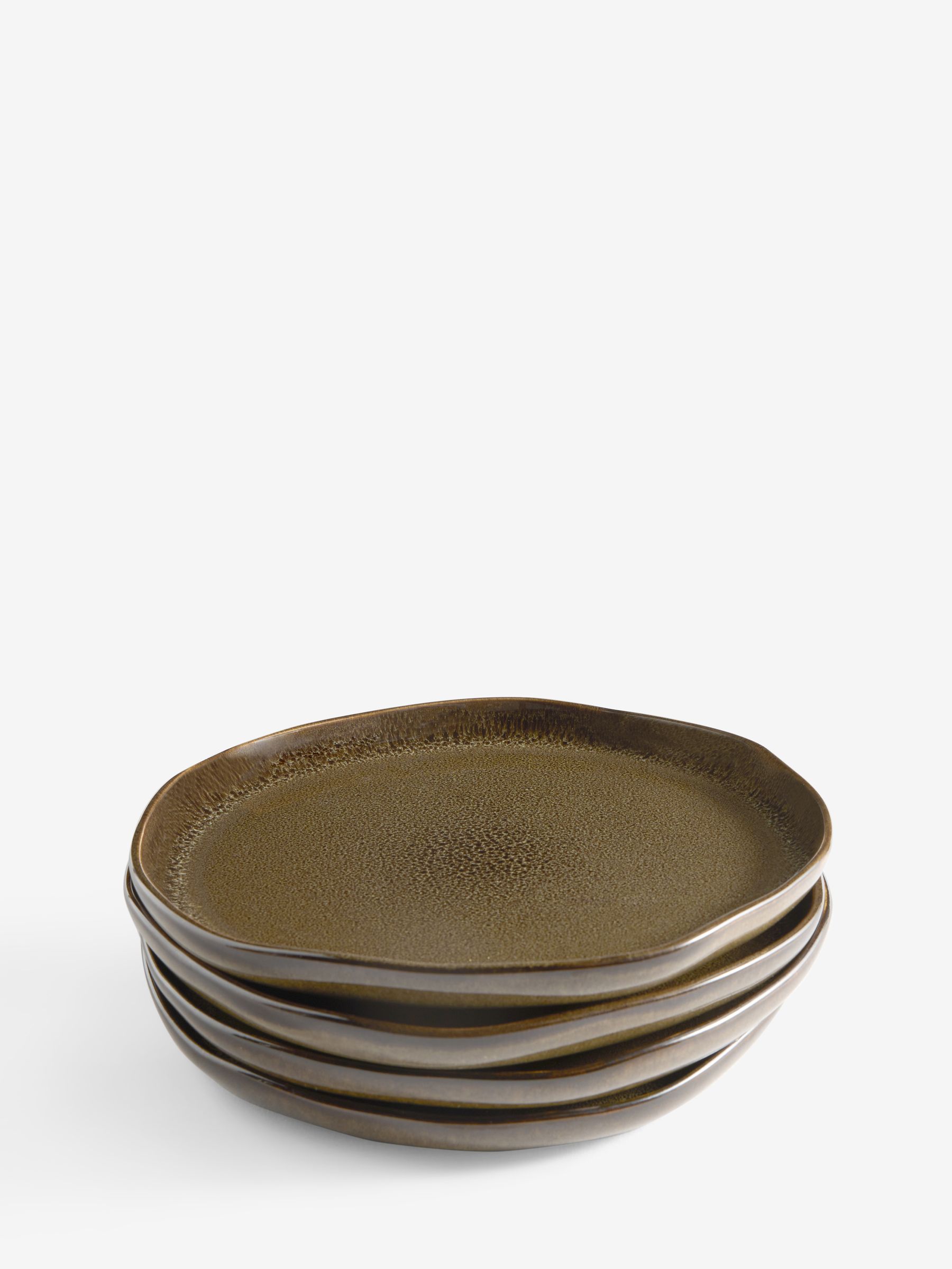 Set of 4 Vinnie Side Plates in Brown - Image 4 of 4 Set of 4 Vinnie Side Plates in Brown - Image 4 of 4