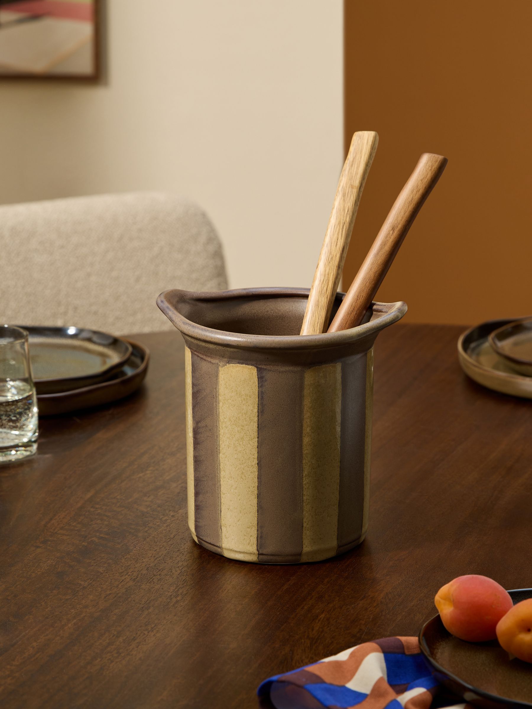 Tomas Utensil Jar in Brown - Image 1 of 3