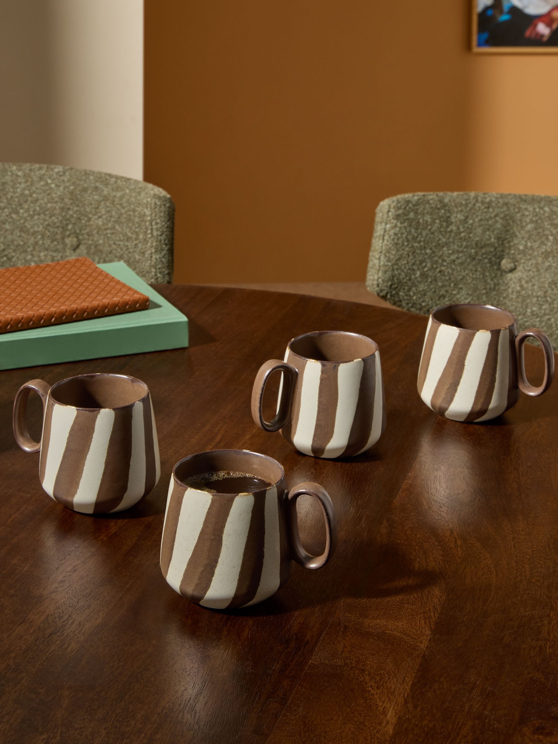Set of 4 Mafalda Mugs in Brown - Image 1 of 4