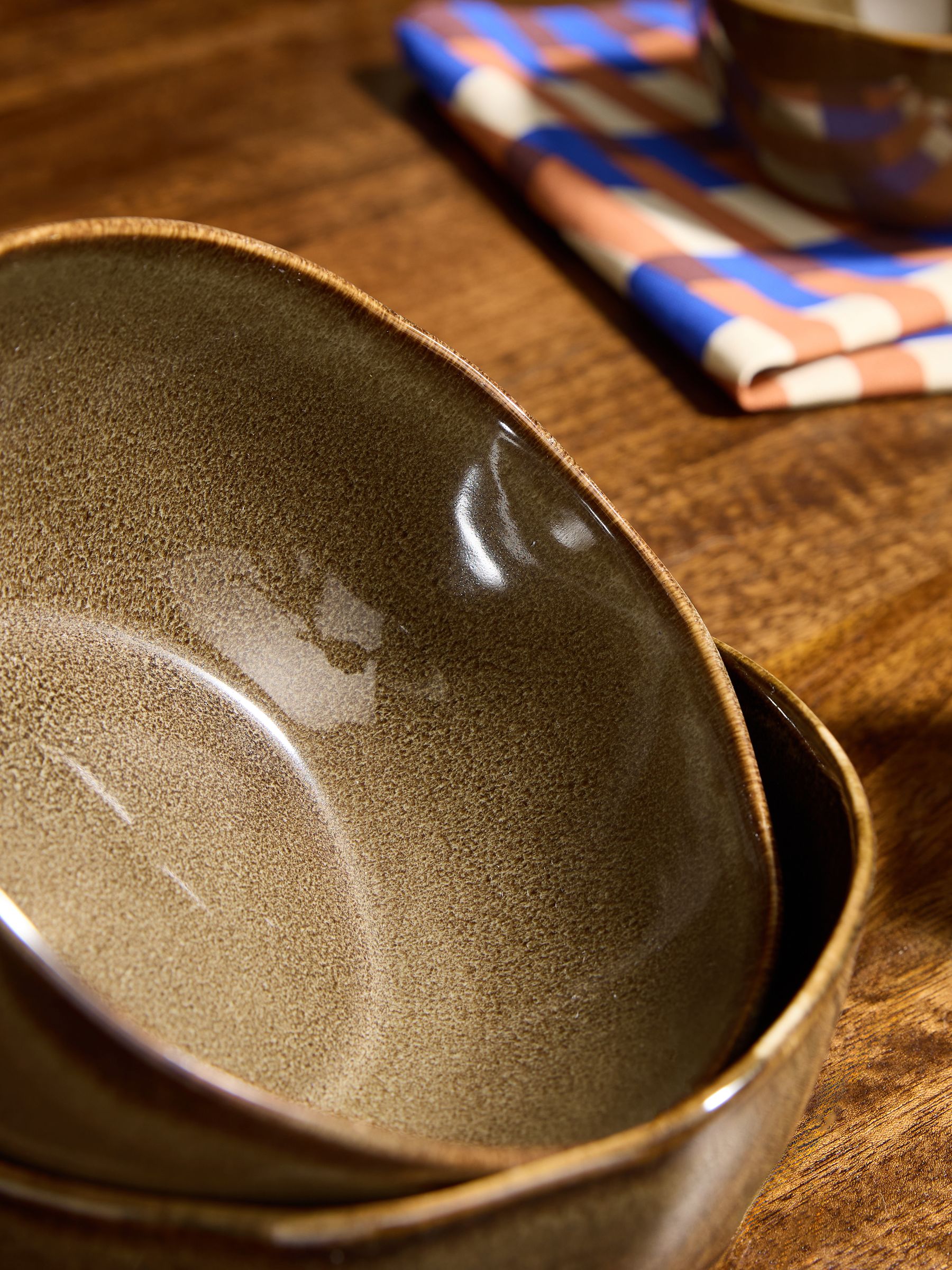 Set of 4 Vinnie Cereal Bowls in Brown - Image 2 of 5