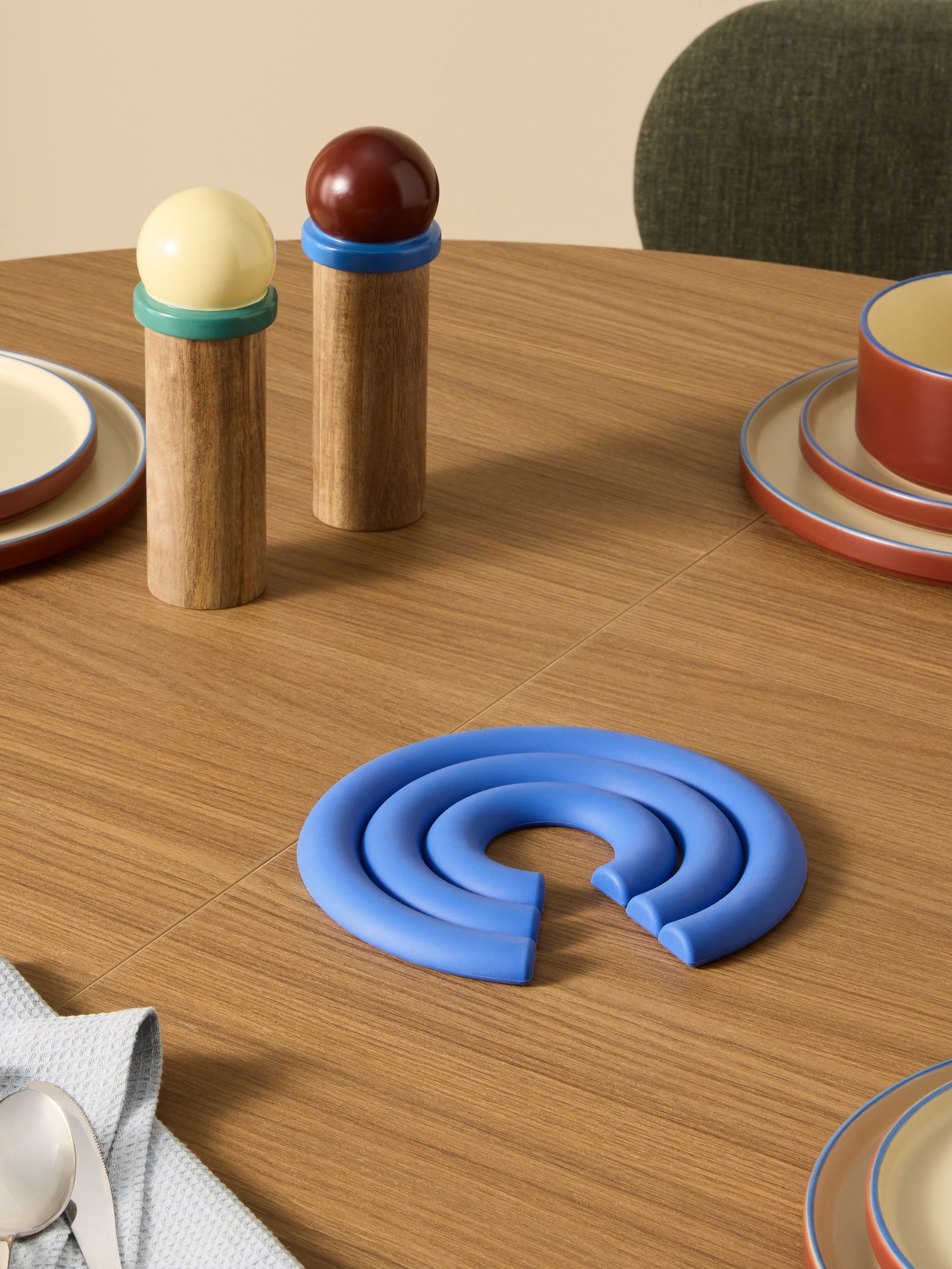 Oona Silicone Trivet in Blue - Image 1 of 5