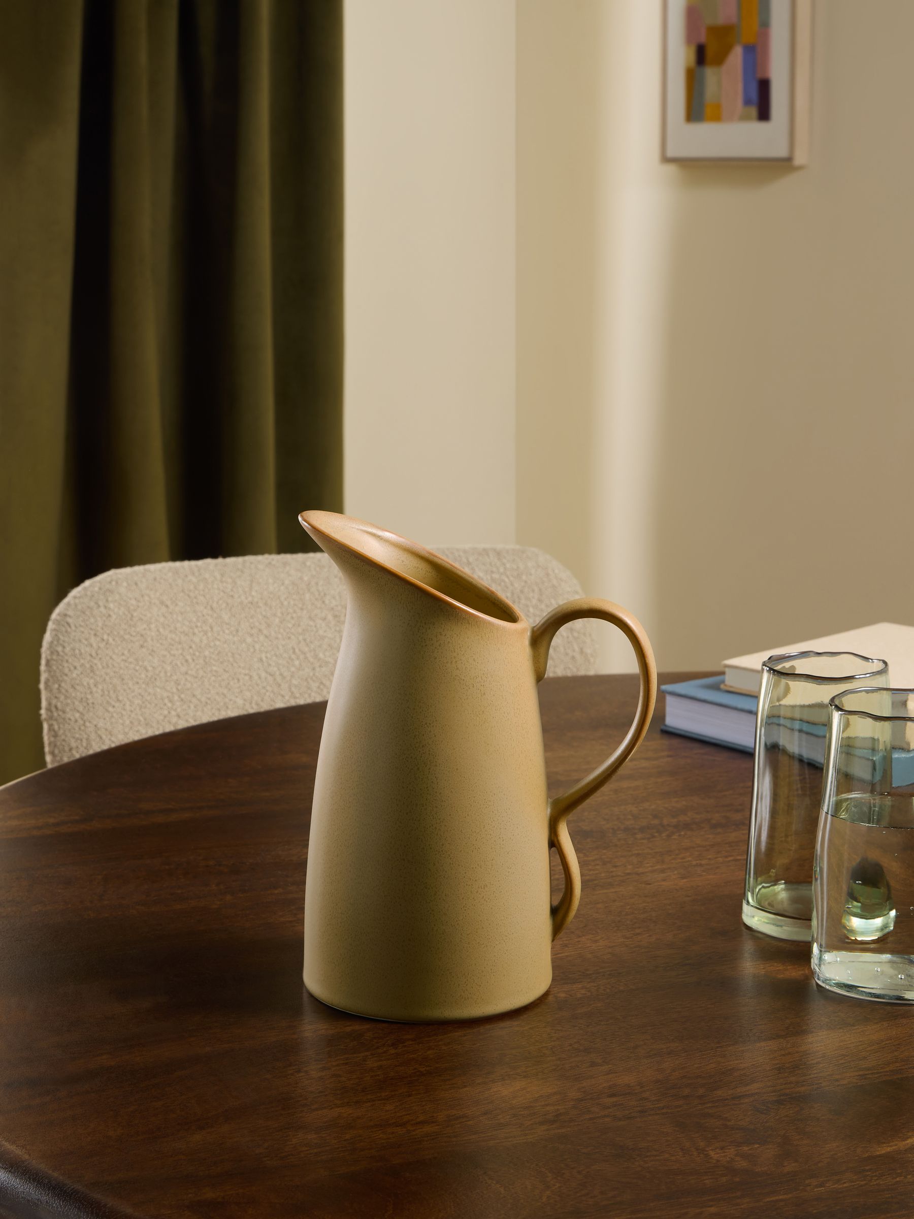 Dinis Pitcher Jug in Yellow - Image 1 of 5