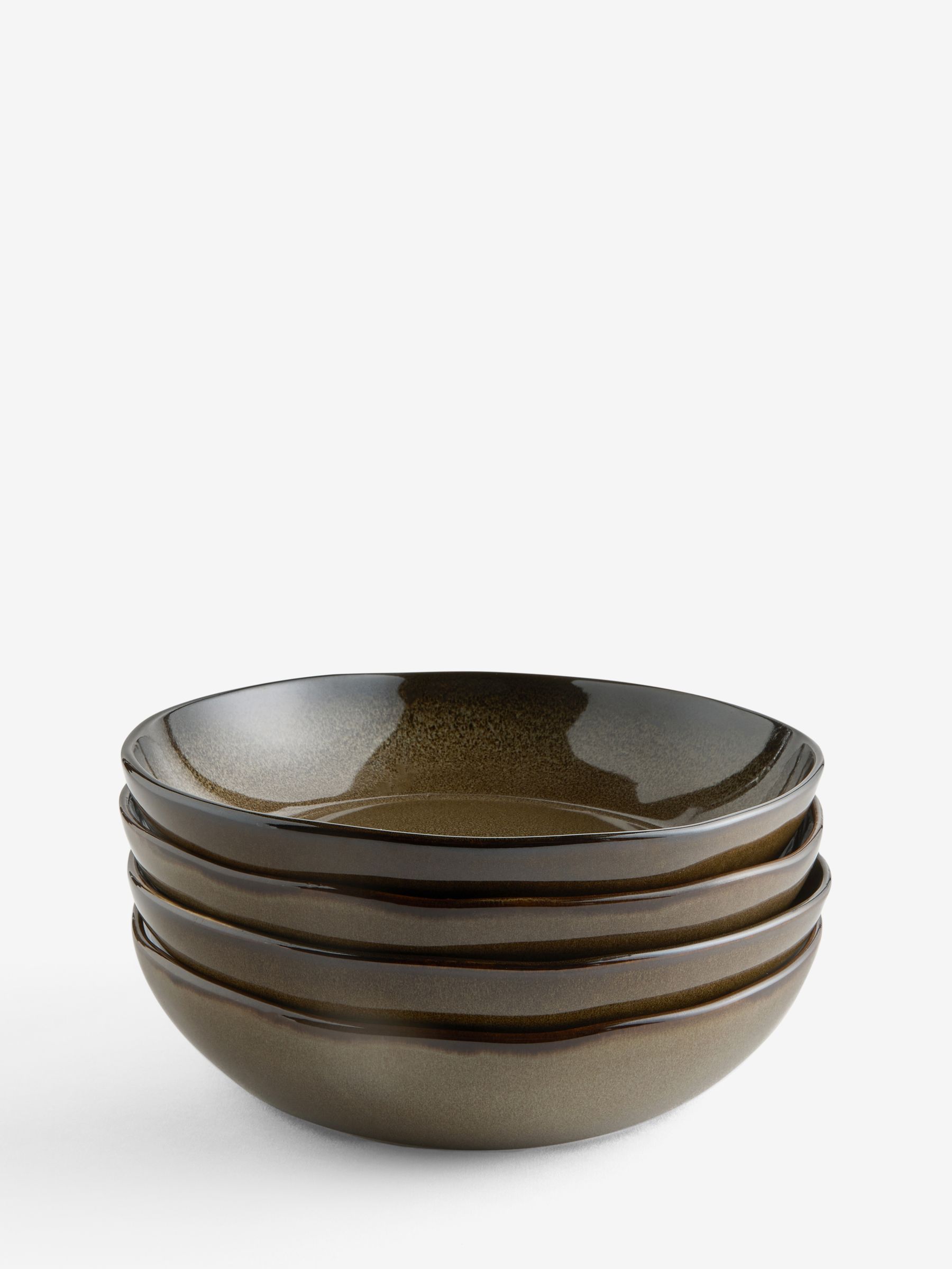 4 Pack Travellers Rest Pasta Bowls in Brown - Image 3 of 3