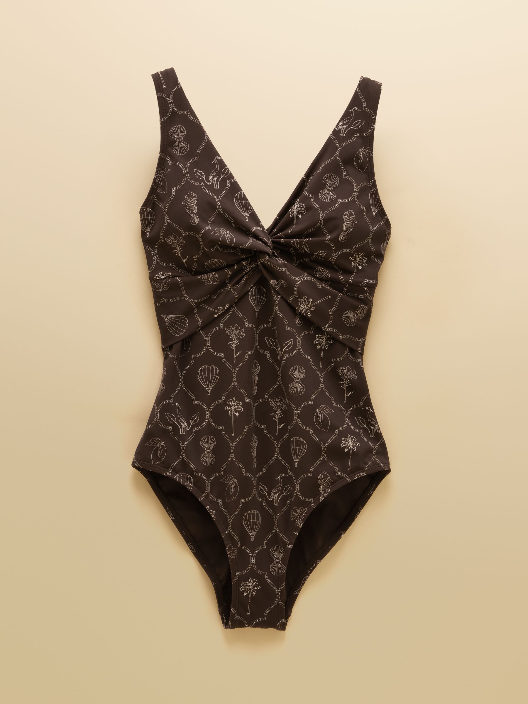 Knot Front Brown Swimsuit - Image 7 of 7