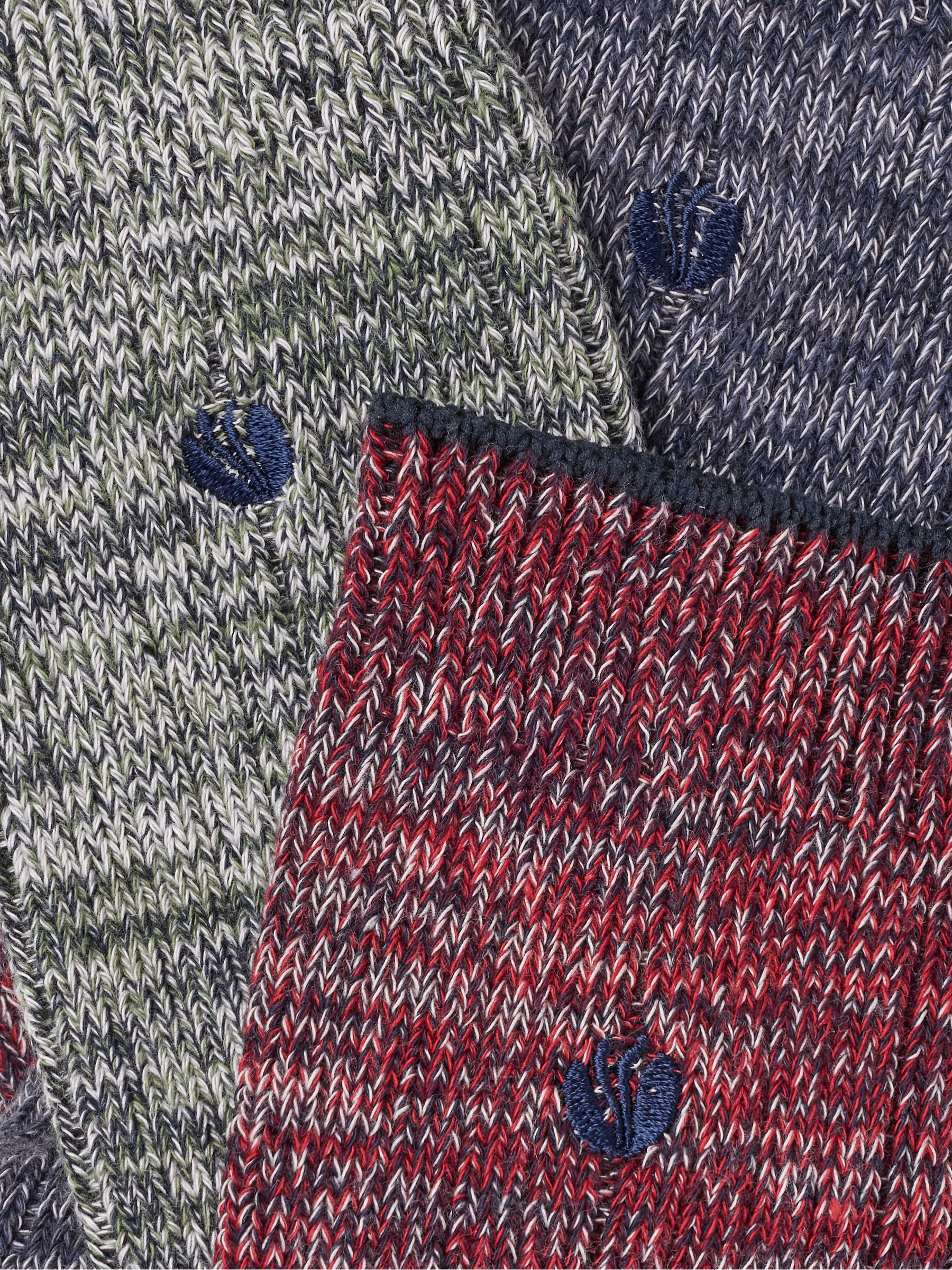 3 Pack Red/Grey/Navy Boot Socks - Image 3 of 3 3 Pack Red/Grey/Navy Boot Socks - Image 3 of 3