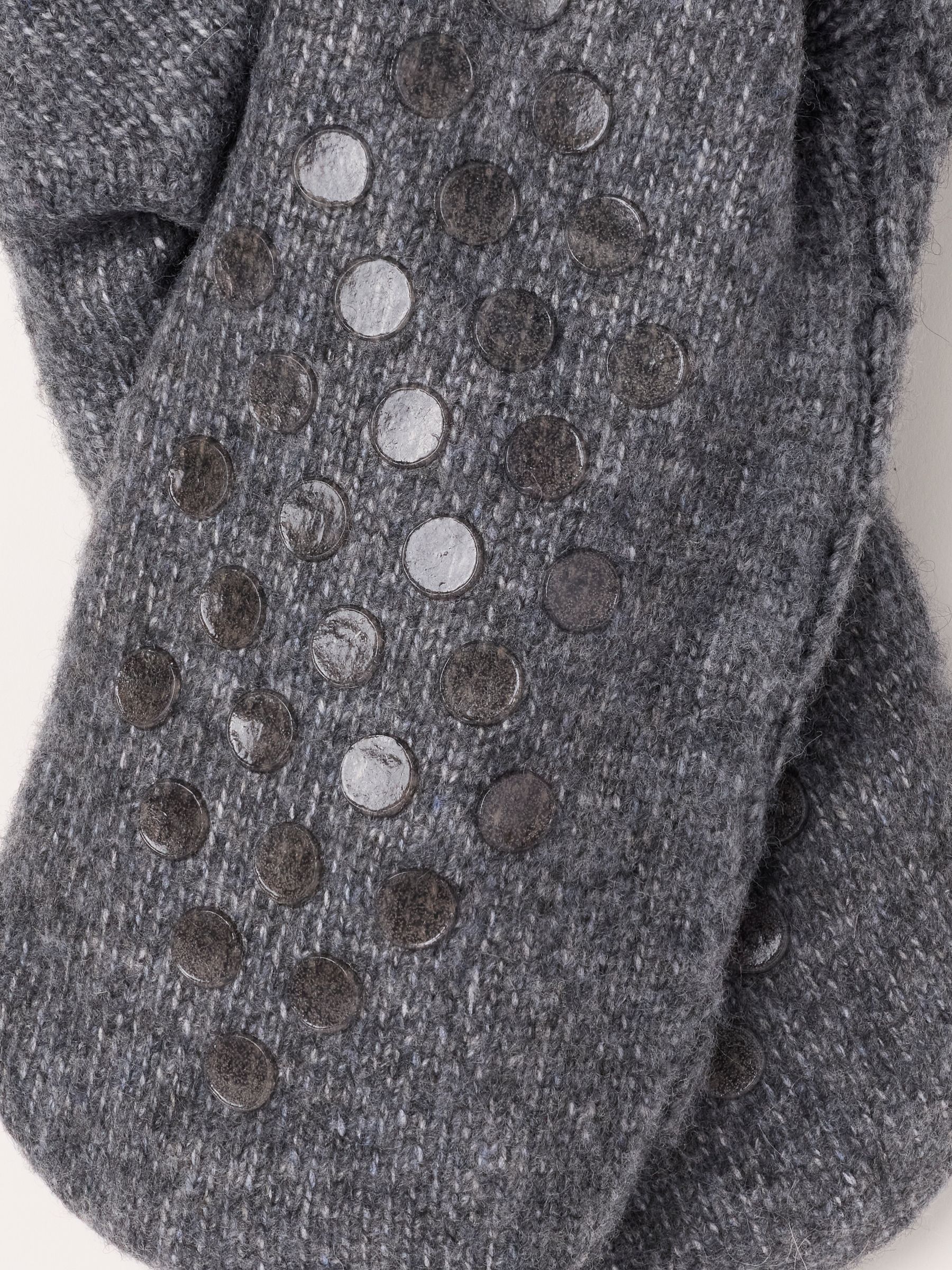 Cable Slipper Socks in Grey - Image 2 of 2