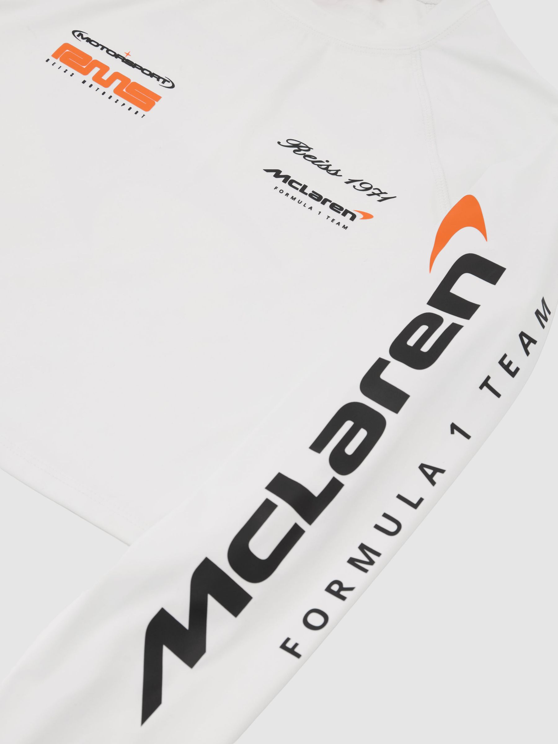McLaren Racing Logo-Print Cropped Top in White - image 4