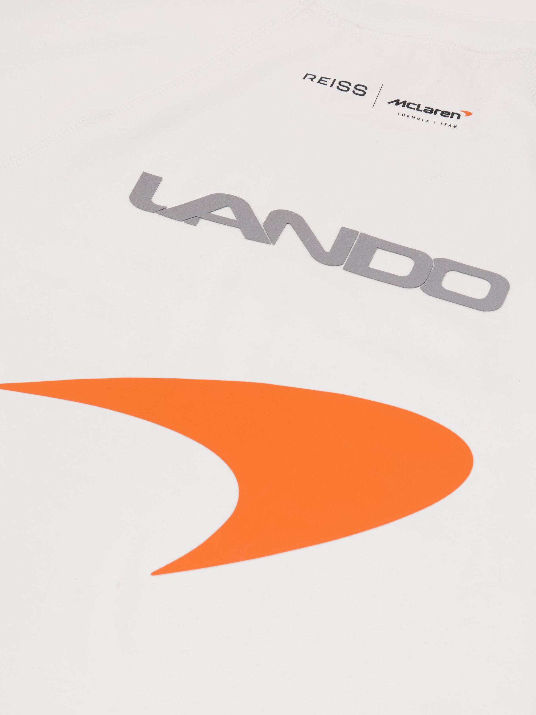 McLaren Racing Logo-Print Cropped Top in White - Image 7 of 7