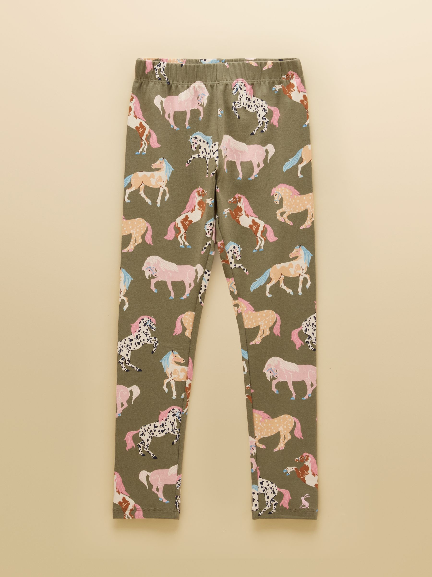 Girls' Kipwell Khaki Horses Long Sleeve Pyjama Set - Image 3 of 8