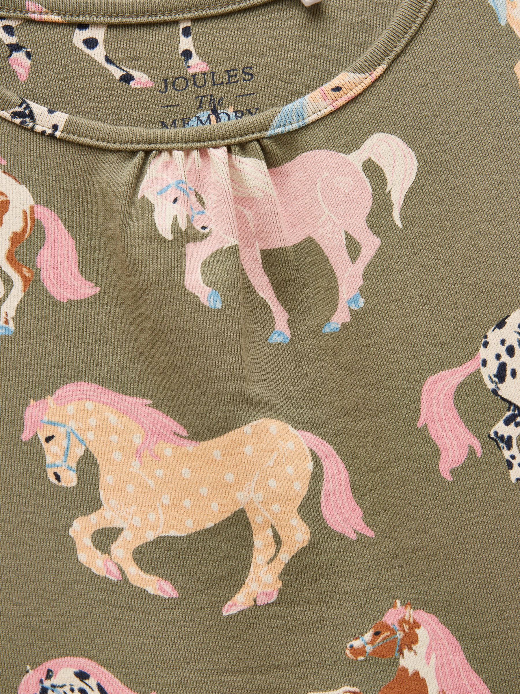 Girls' Kipwell Khaki Horses Long Sleeve Pyjama Set - Image 5 of 8