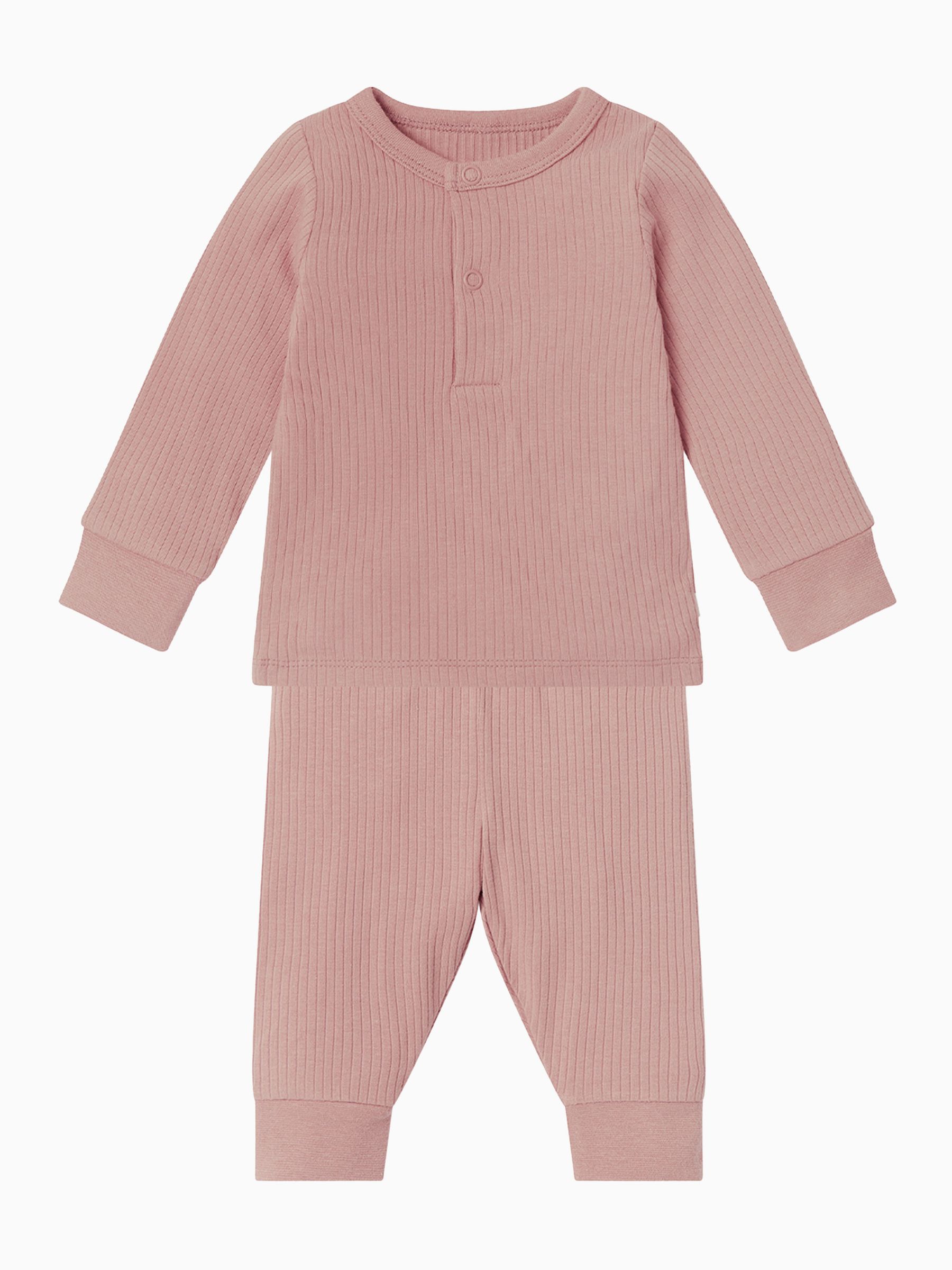 MORI Rose Pink Ribbed Pyjamas - Image 1 of 4