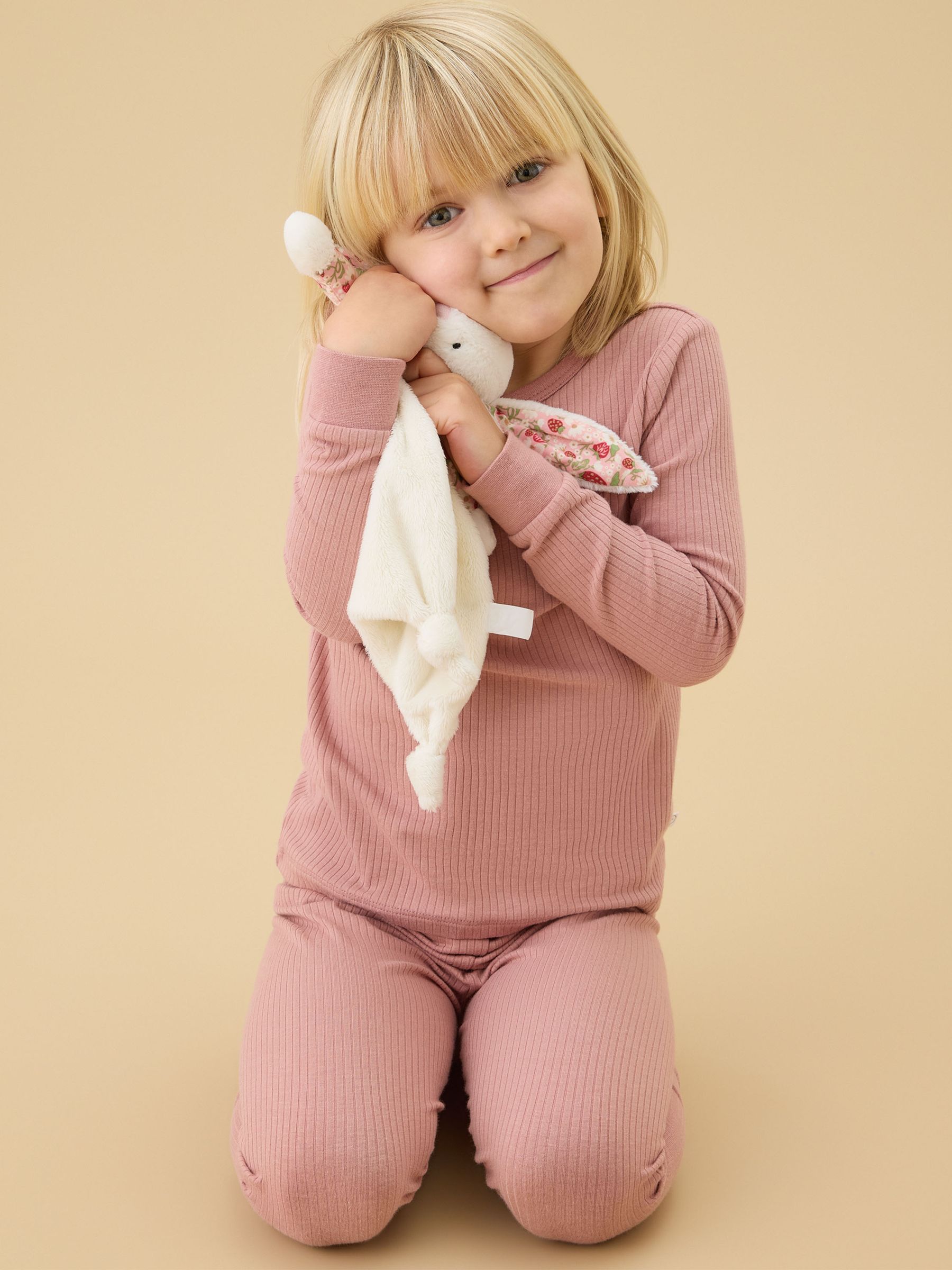 MORI Rose Pink Ribbed Pyjamas - Image 2 of 4
