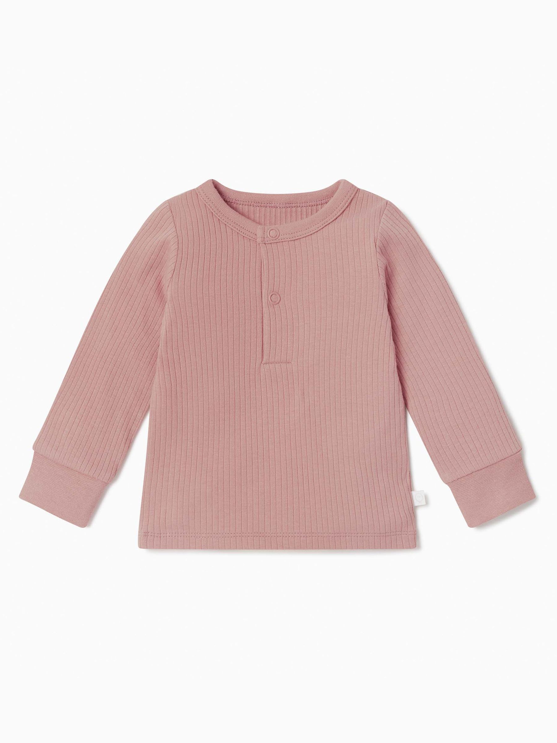 MORI Rose Pink Ribbed Pyjamas - Image 3 of 4