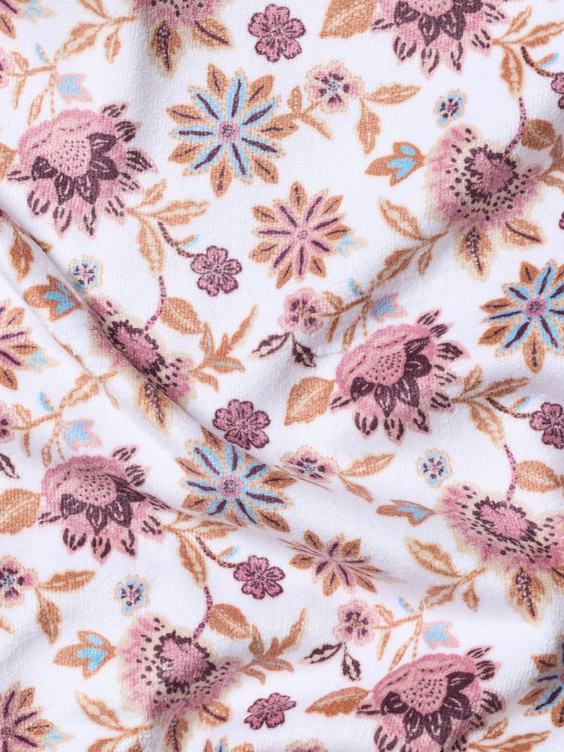 White Floral Printed Hair Wrap Towel - Image 3 of 3