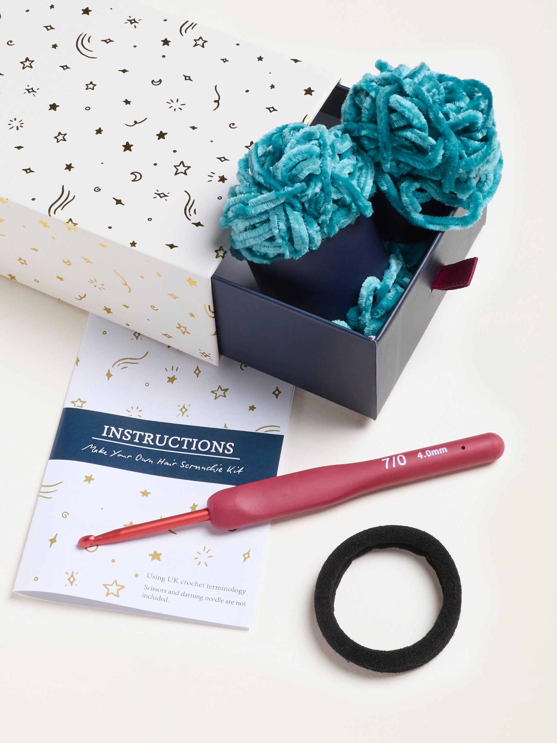 Teal Blue Crochet Your Own Scrunchie Kit - Image 3 of 3