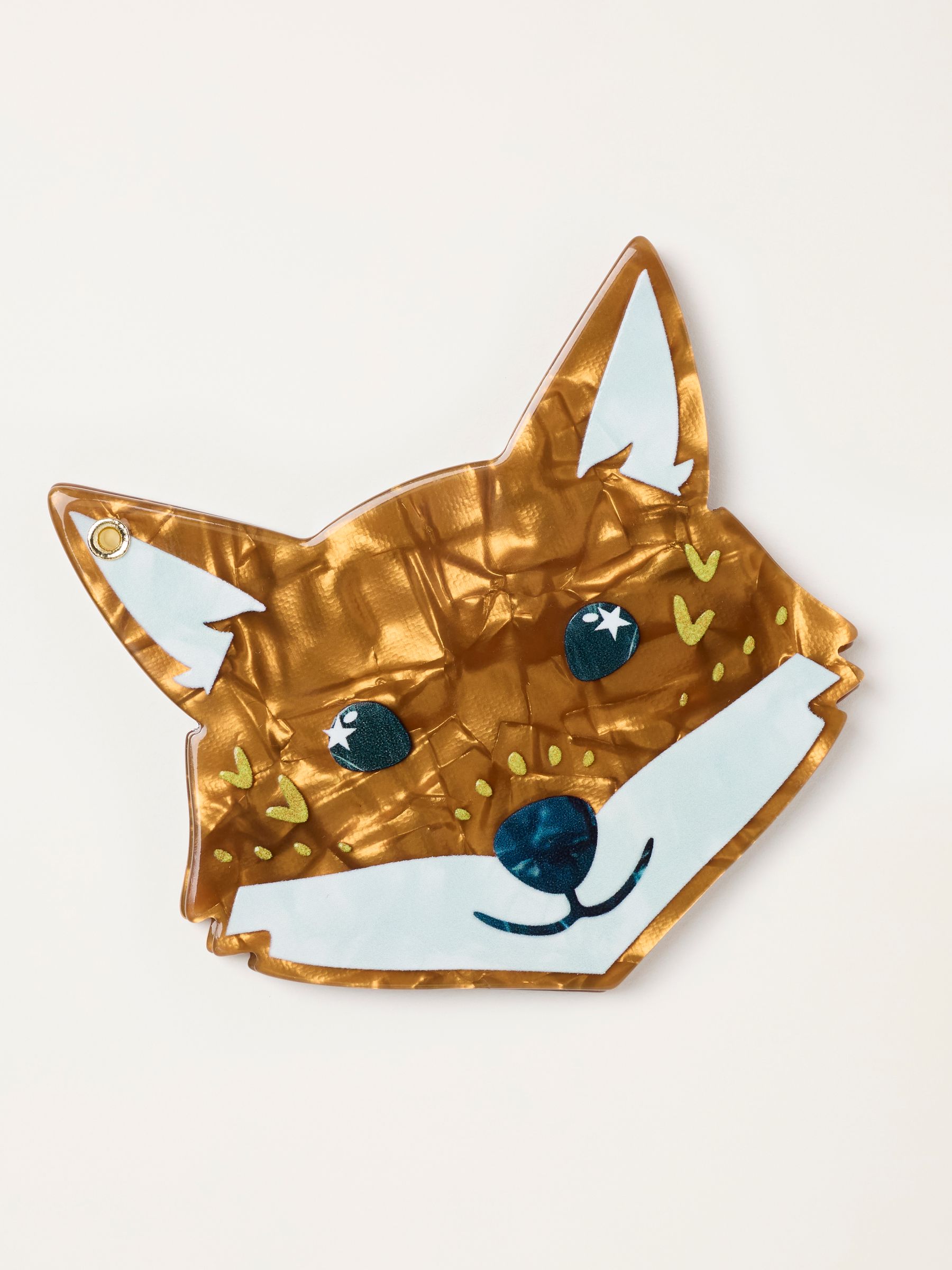 Orange Fox Print Resin Mirror - Image 1 of 3