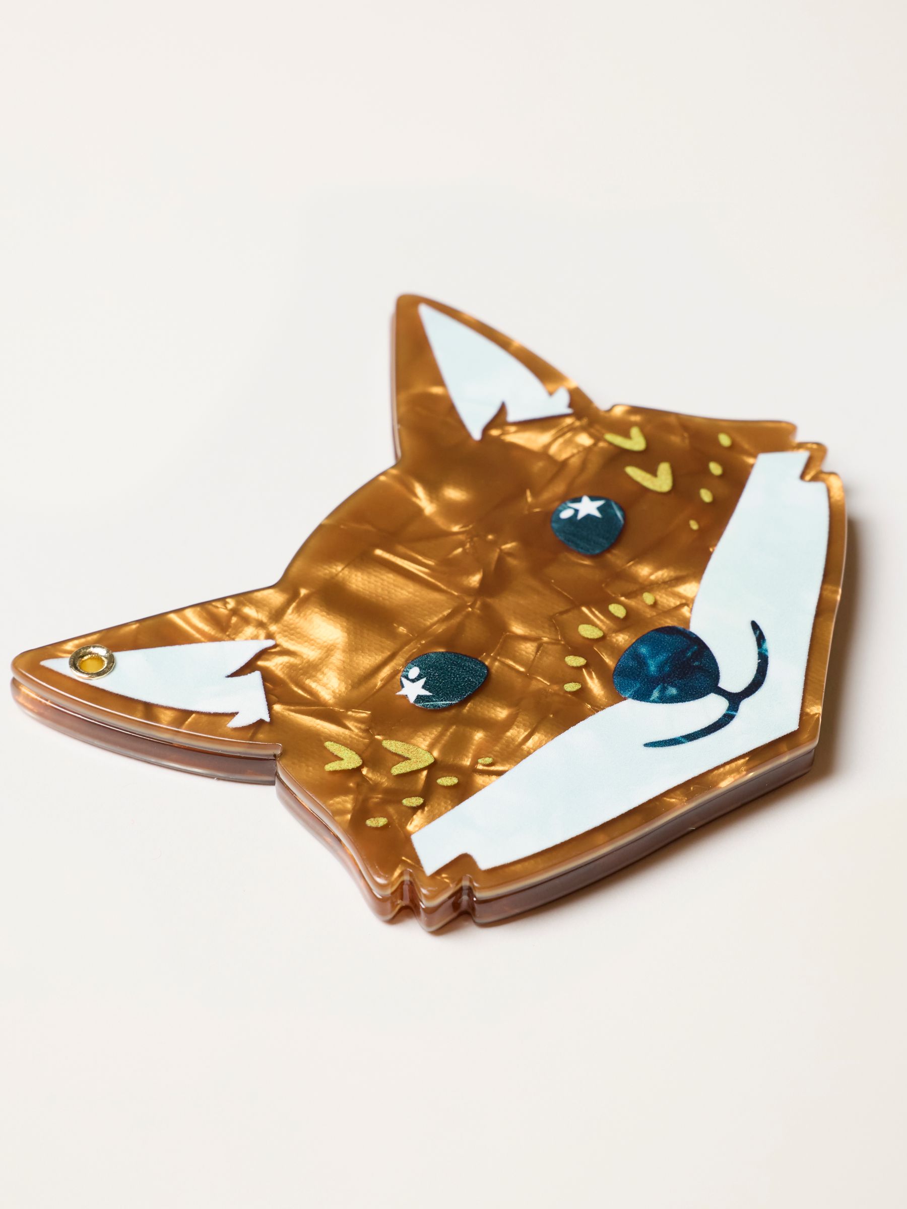 Orange Fox Print Resin Mirror - Image 3 of 3 Orange Fox Print Resin Mirror - Image 3 of 3