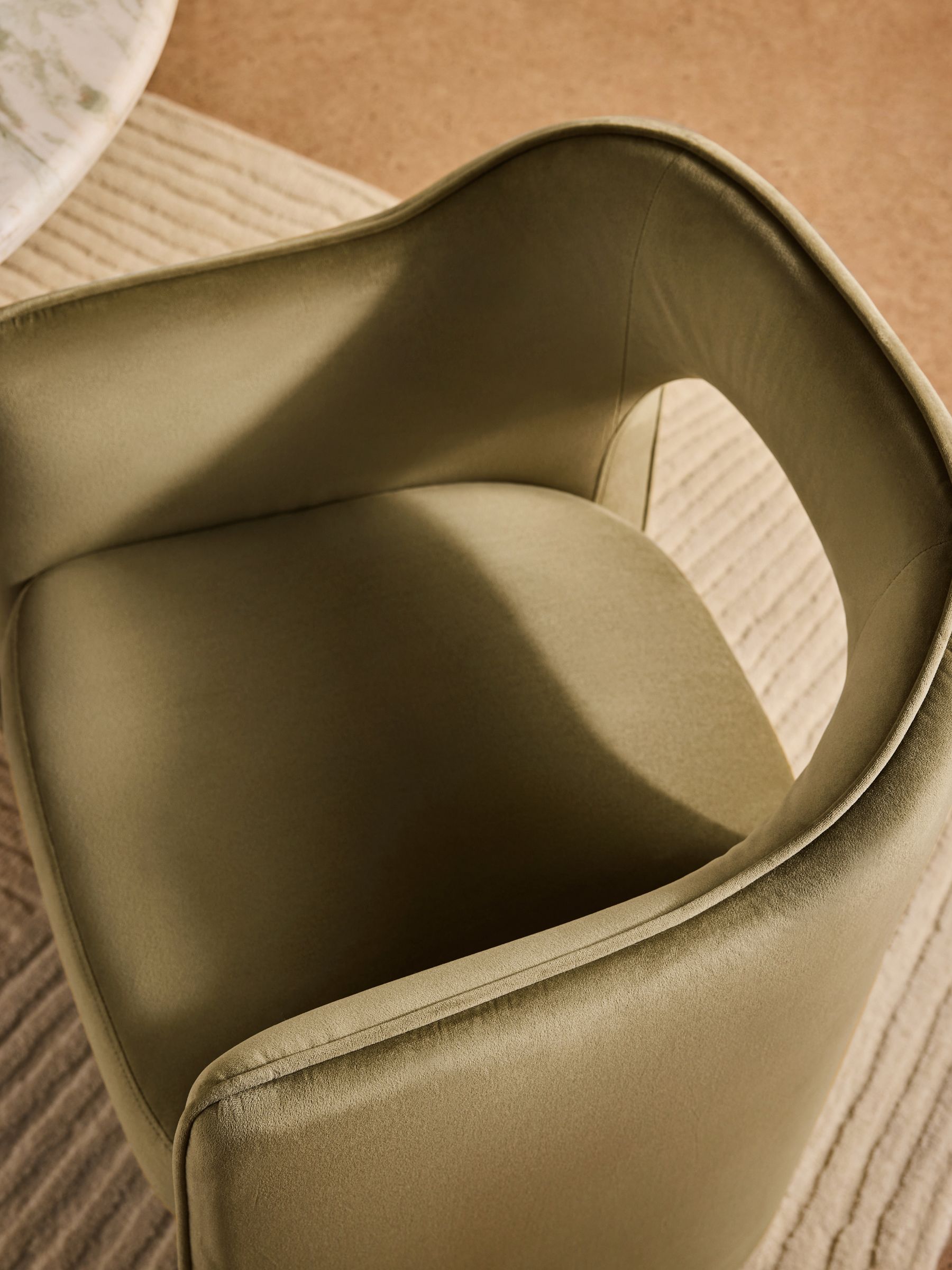 Sariah Dining Chair in Fern Green Velvet - Image 2 of 5