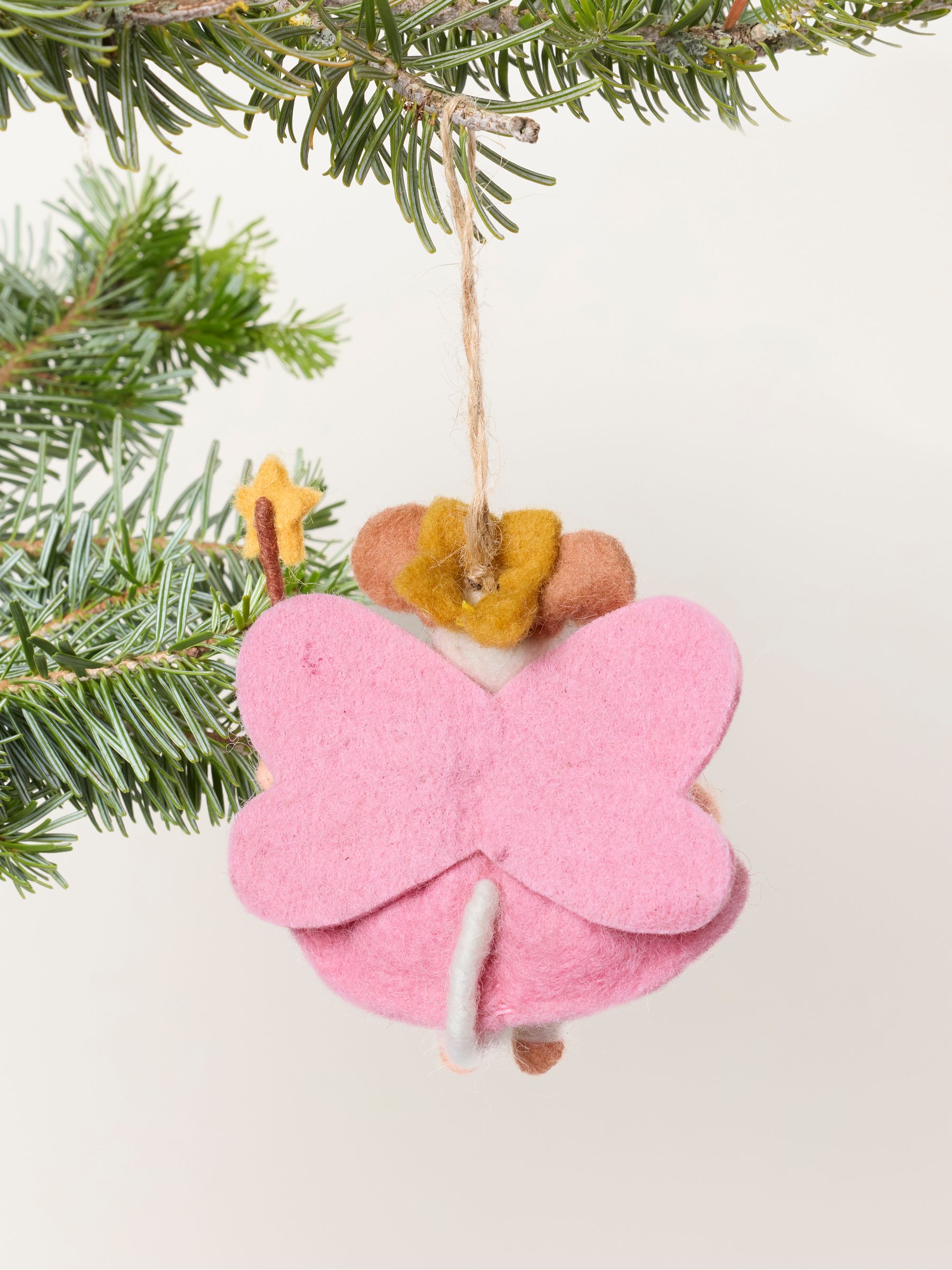 Pink Fairy Mouse Felt Christmas Decoration - Image 3 of 3 Pink Fairy Mouse Felt Christmas Decoration - Image 3 of 3
