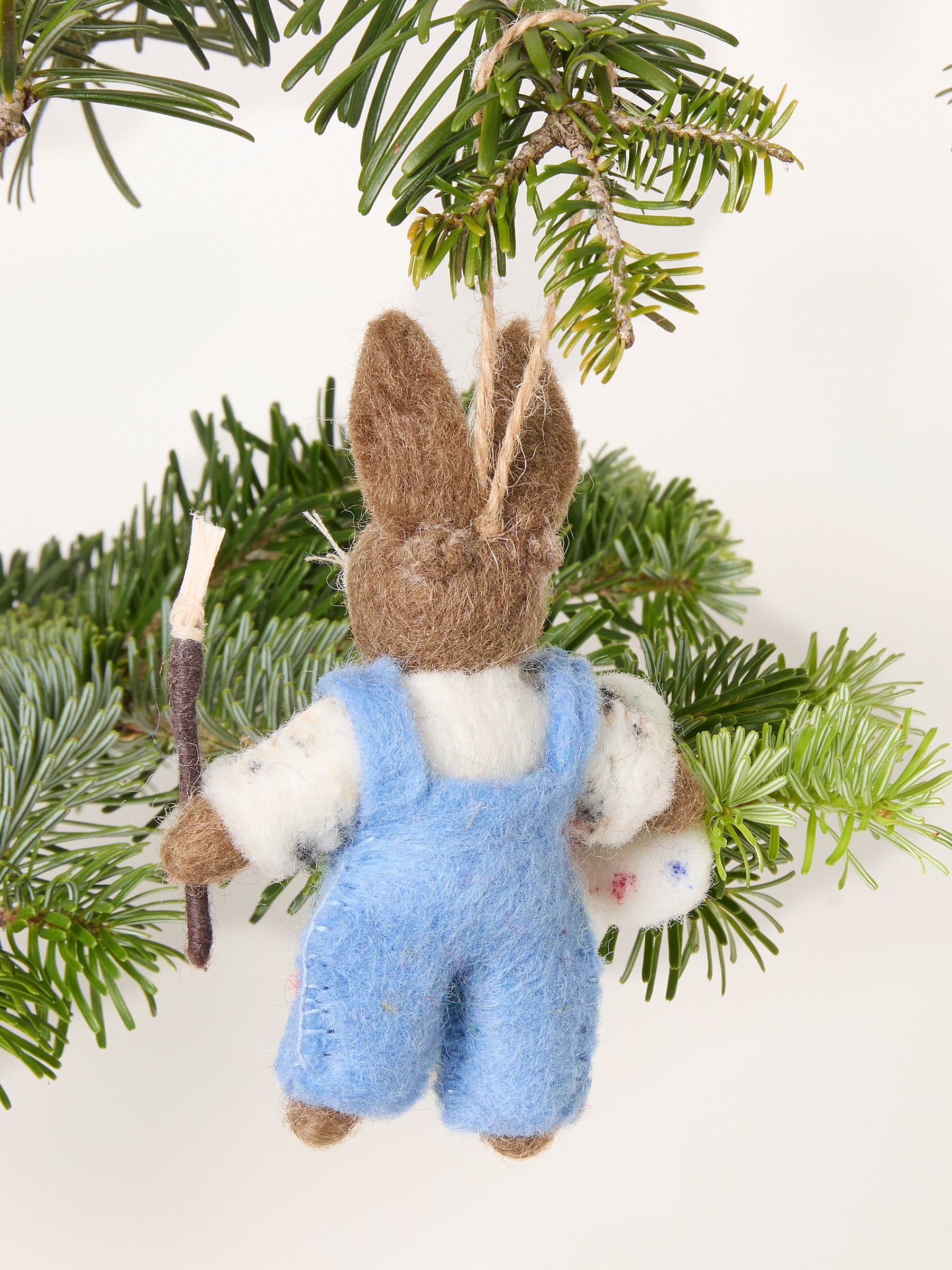 Blue Hare Felt Christmas Decoration - Image 3 of 3
