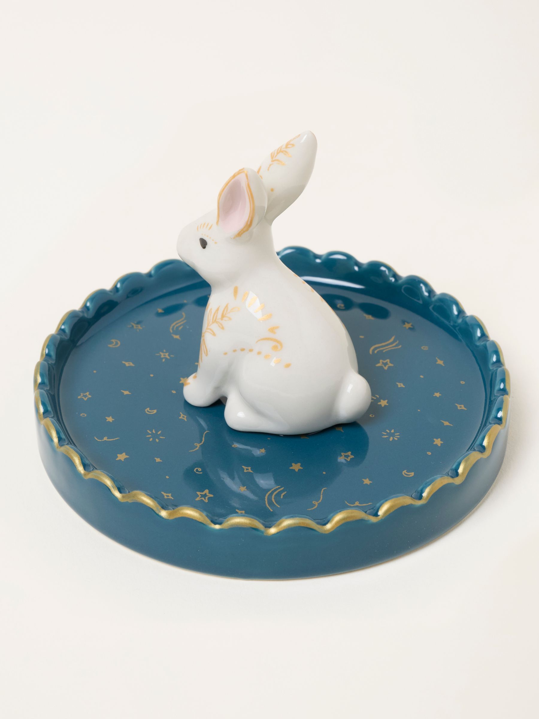 White Halloween Hare Ceramic Trinket Dish - Image 3 of 3