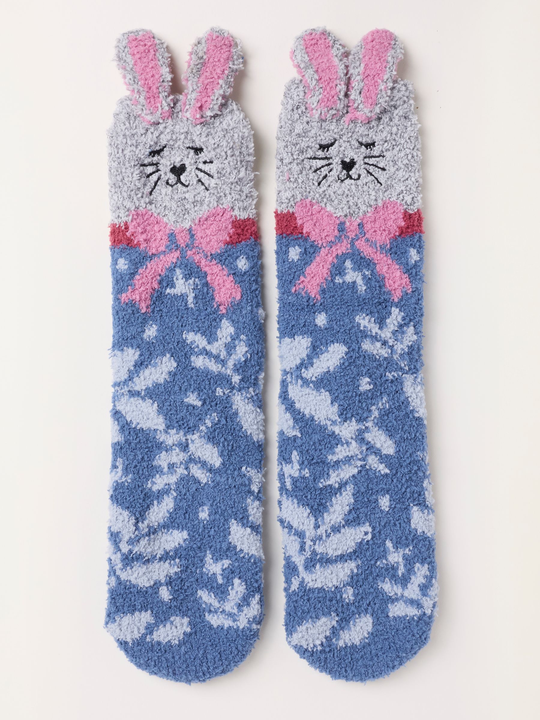 Fluffy Hollie Hare Navy Socks in a Gift Box - Image 2 of 3