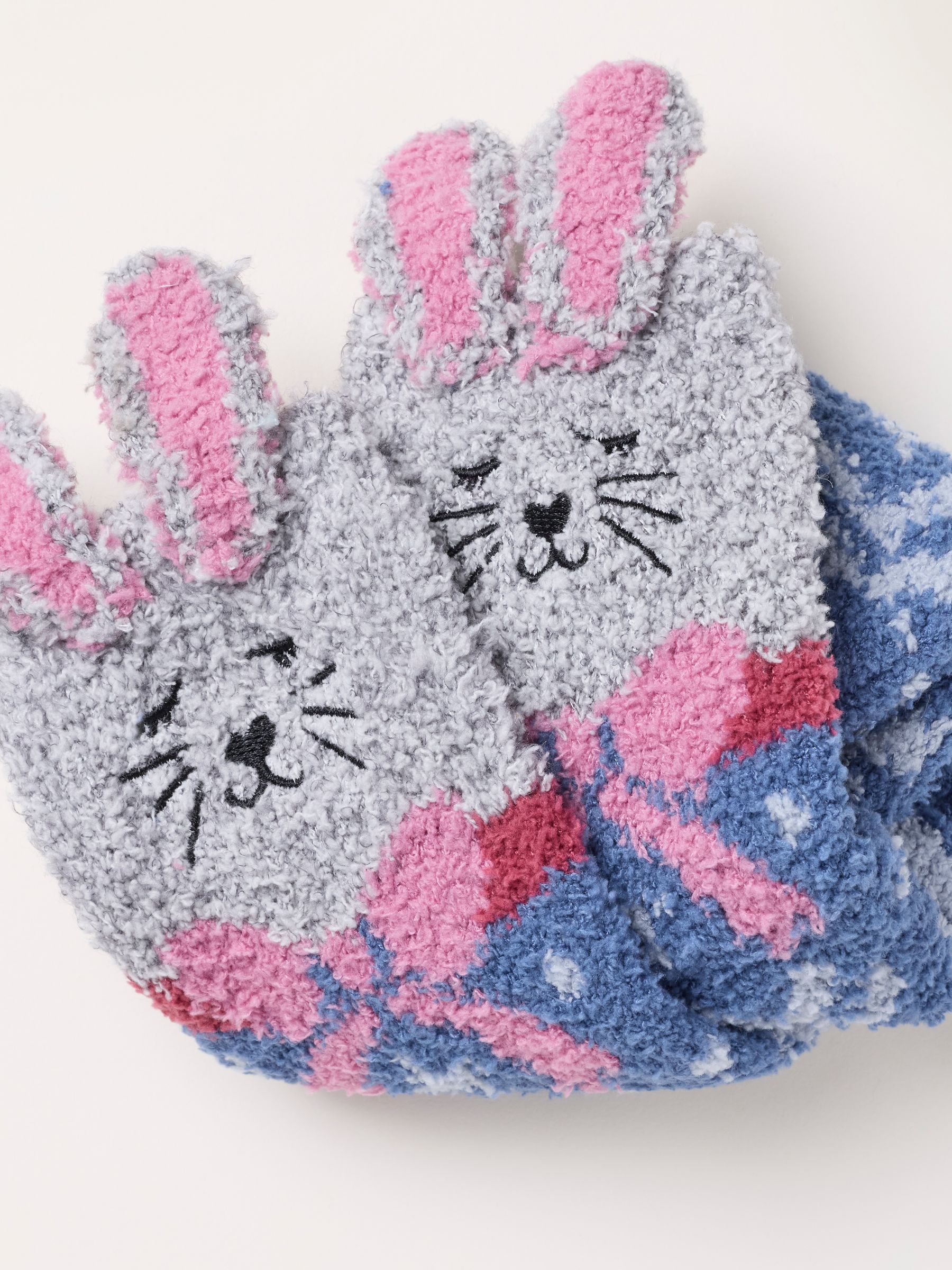 Fluffy Hollie Hare Navy Socks in a Gift Box - Image 3 of 3 Fluffy Hollie Hare Navy Socks in a Gift Box - Image 3 of 3
